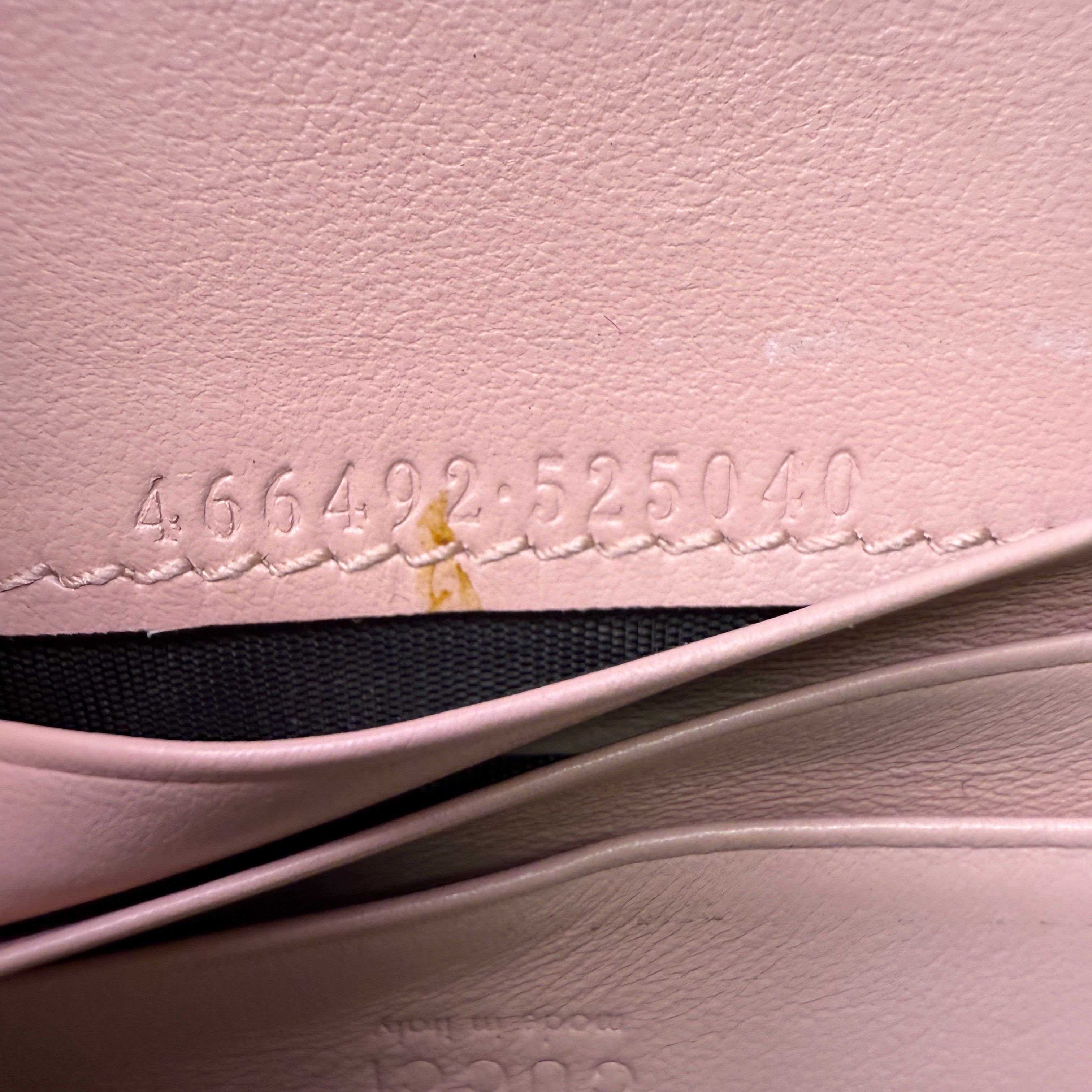 Gucci GG Small Marmont Wallet Leather Pink