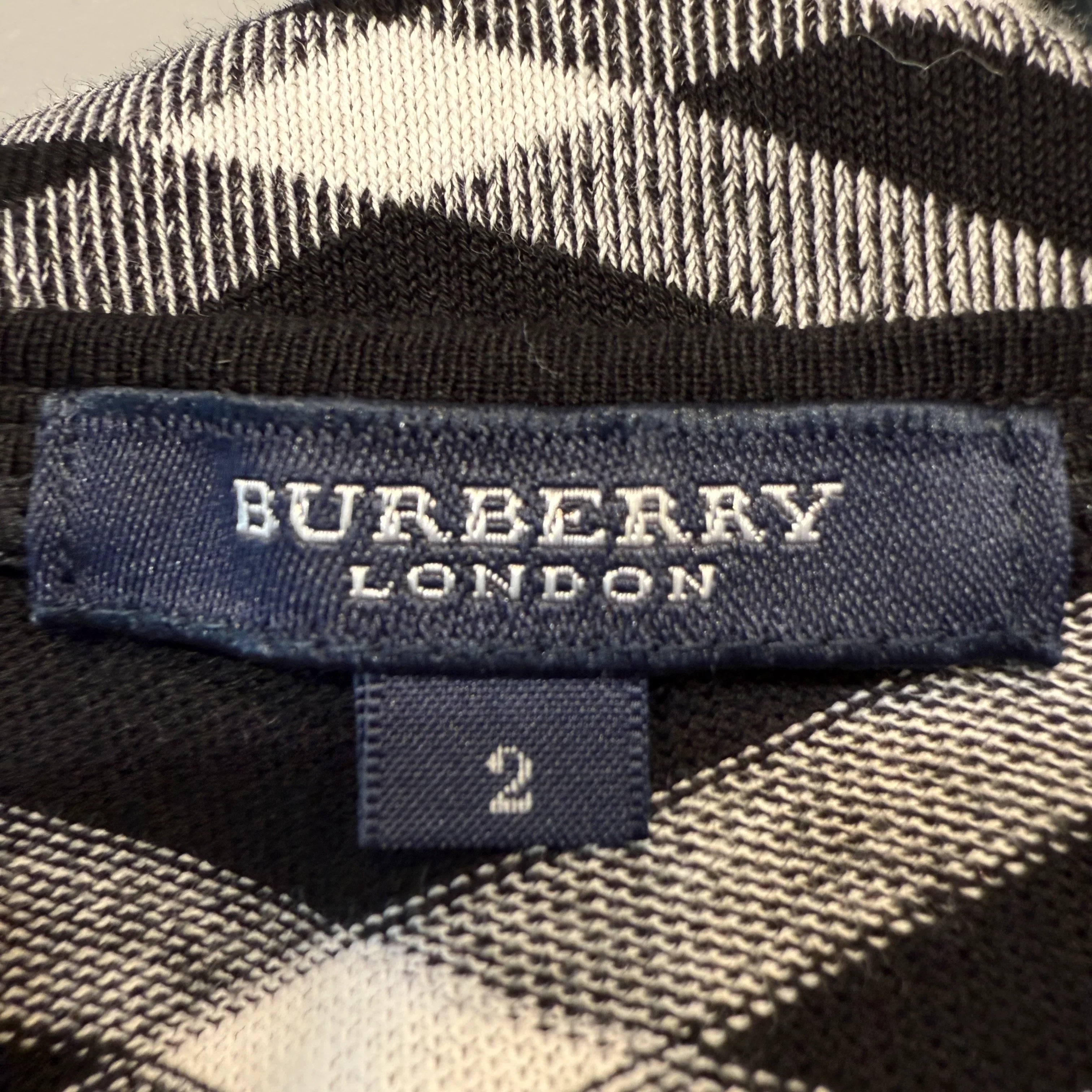 Burberry Elbow Sleeve Striped Sweater Black 38 - Lost Designer