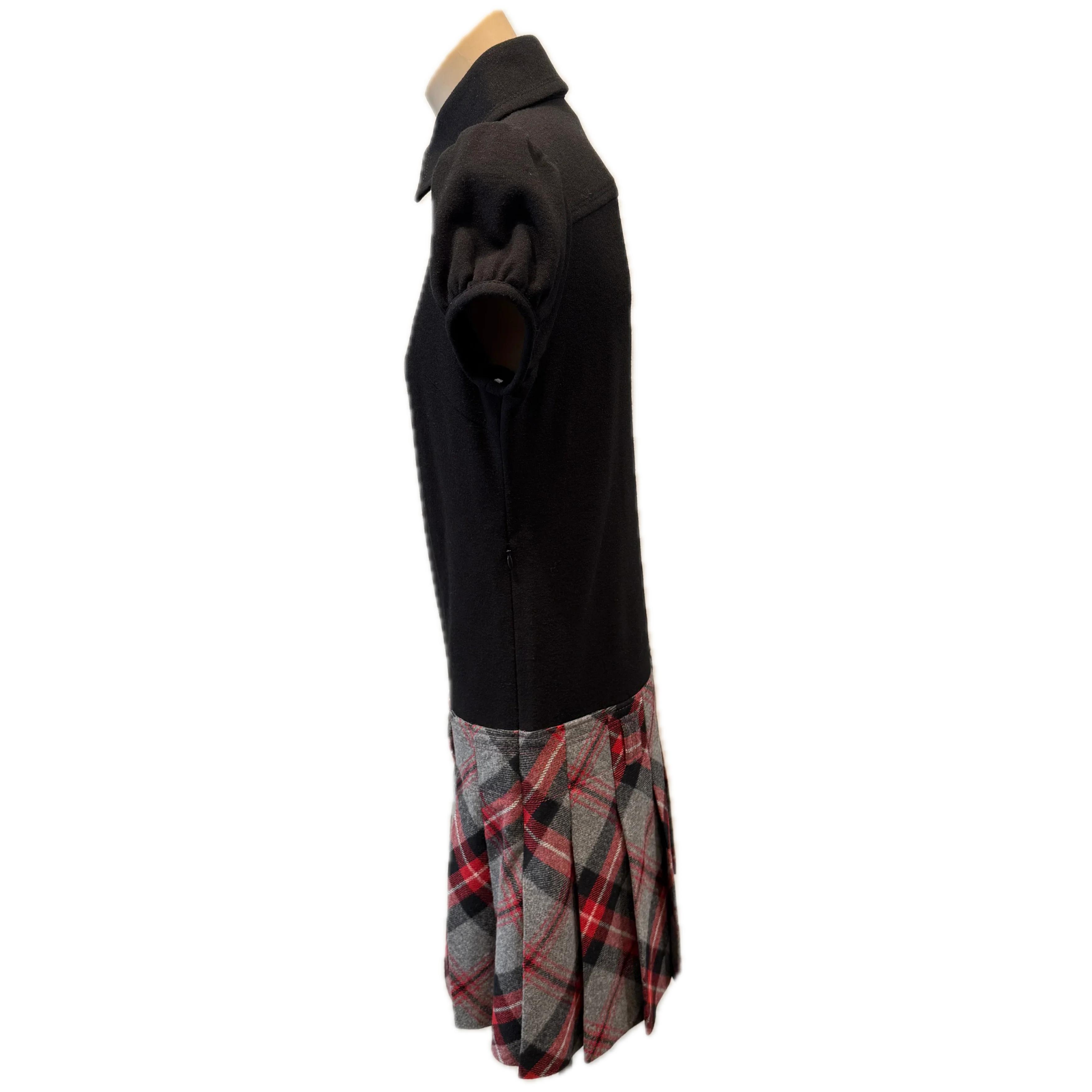 Burberry Blue Label One Piece Dress Wool 38 Black/Red - Lost Designer