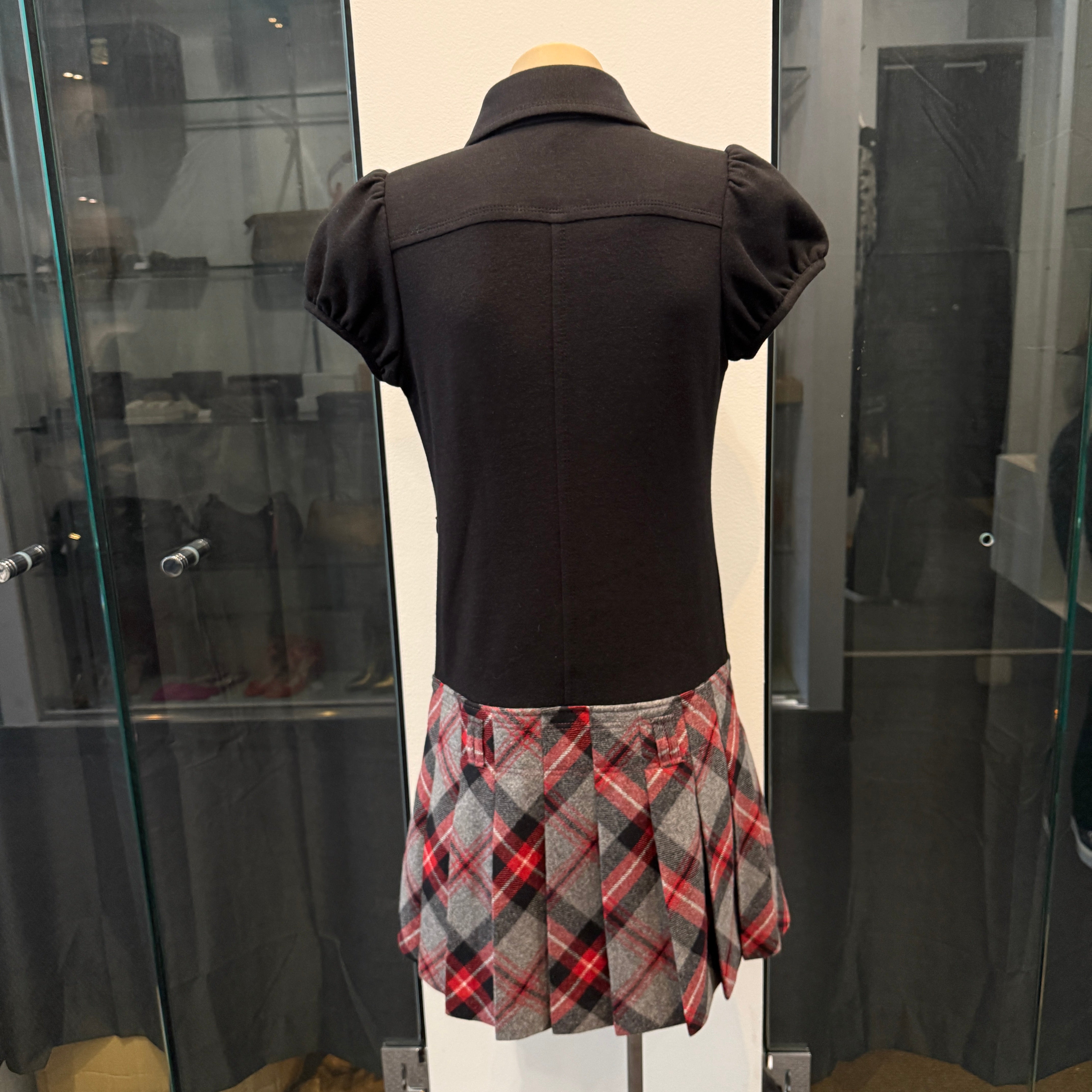 Burberry Blue Label One Piece Dress Wool 38 Black/Red