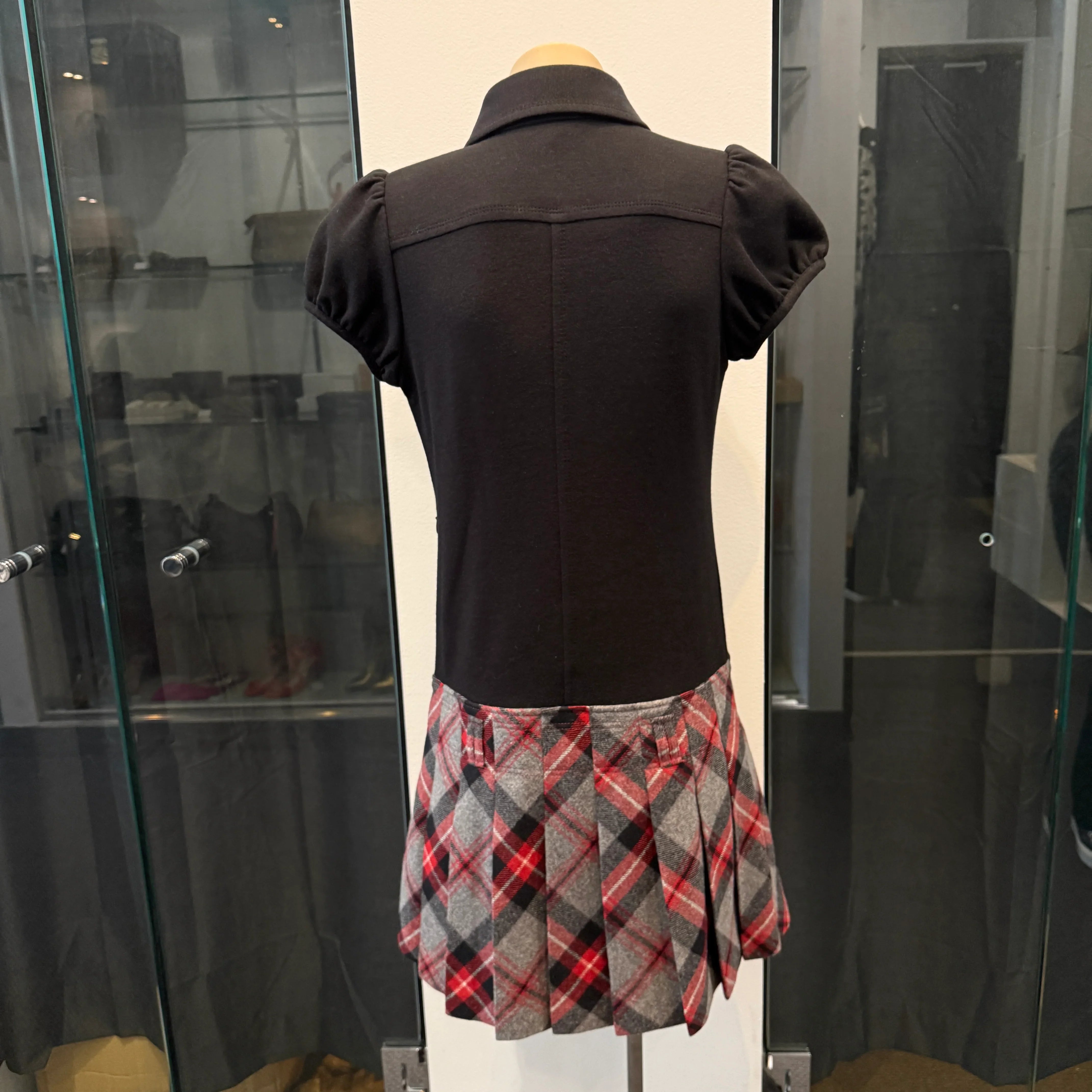 Burberry Blue Label One Piece Dress Wool 38 Black/Red - Lost Designer