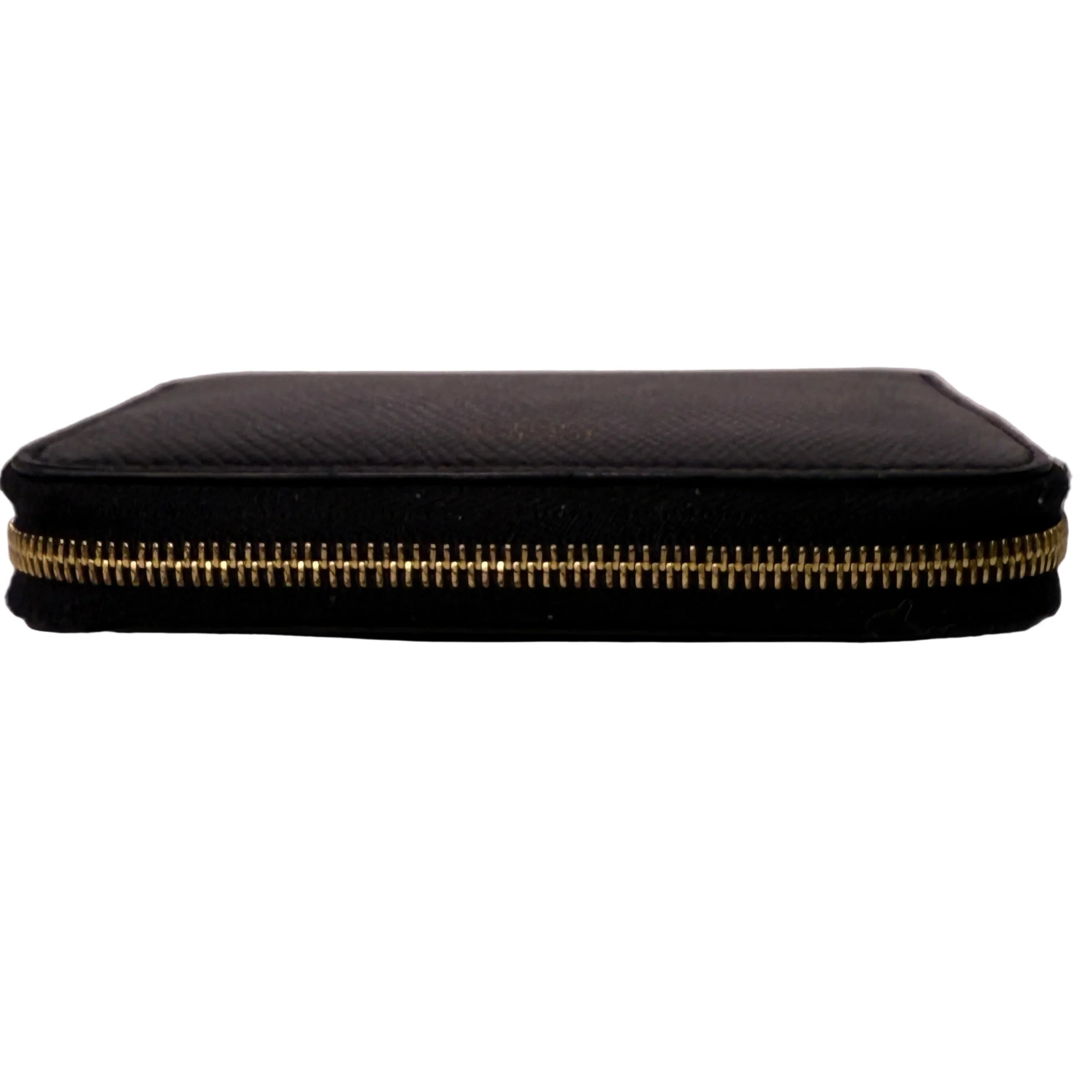 Celine Compact Leather Calfskin Wallet Black - Lost Designer