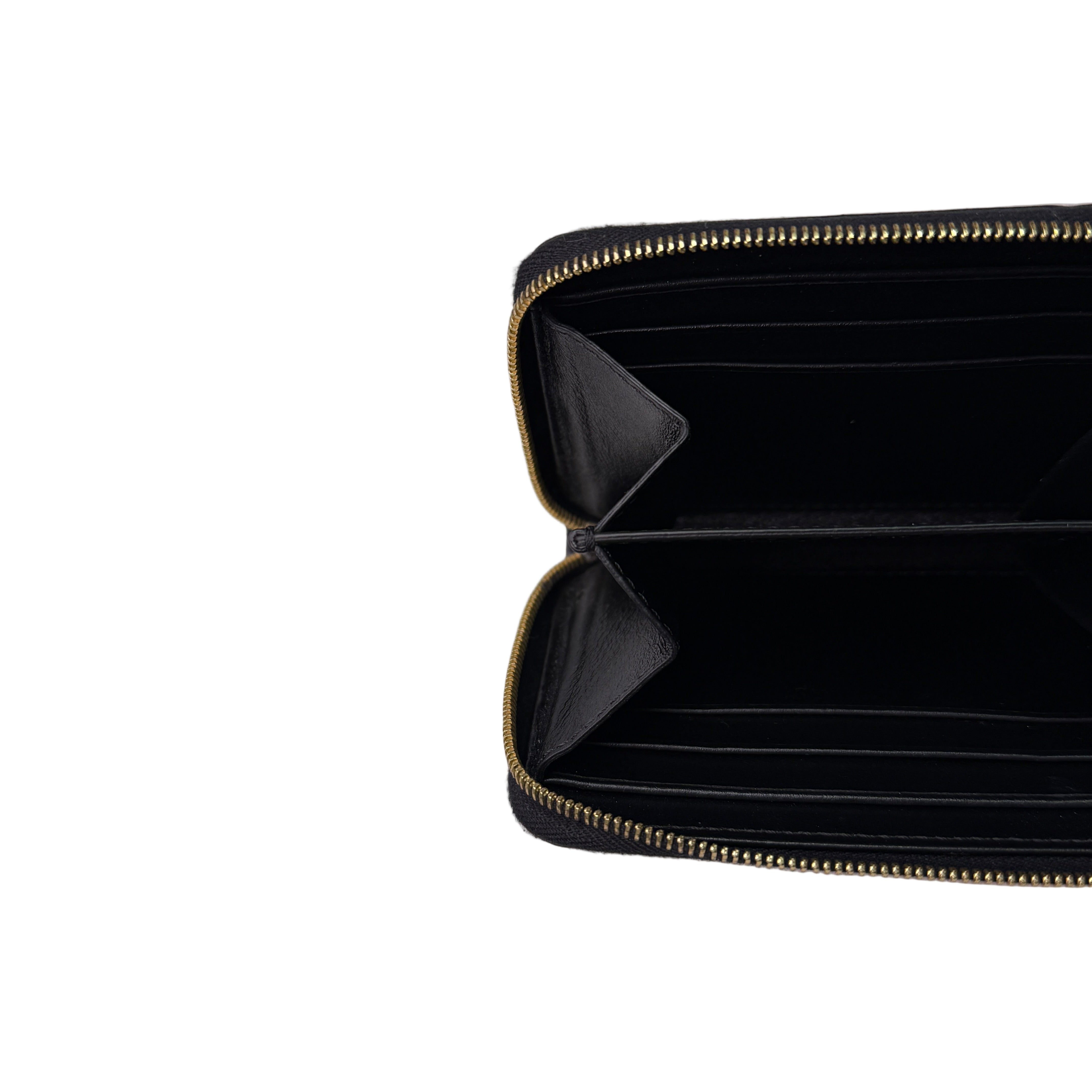 Celine Compact Leather Calfskin Wallet Black