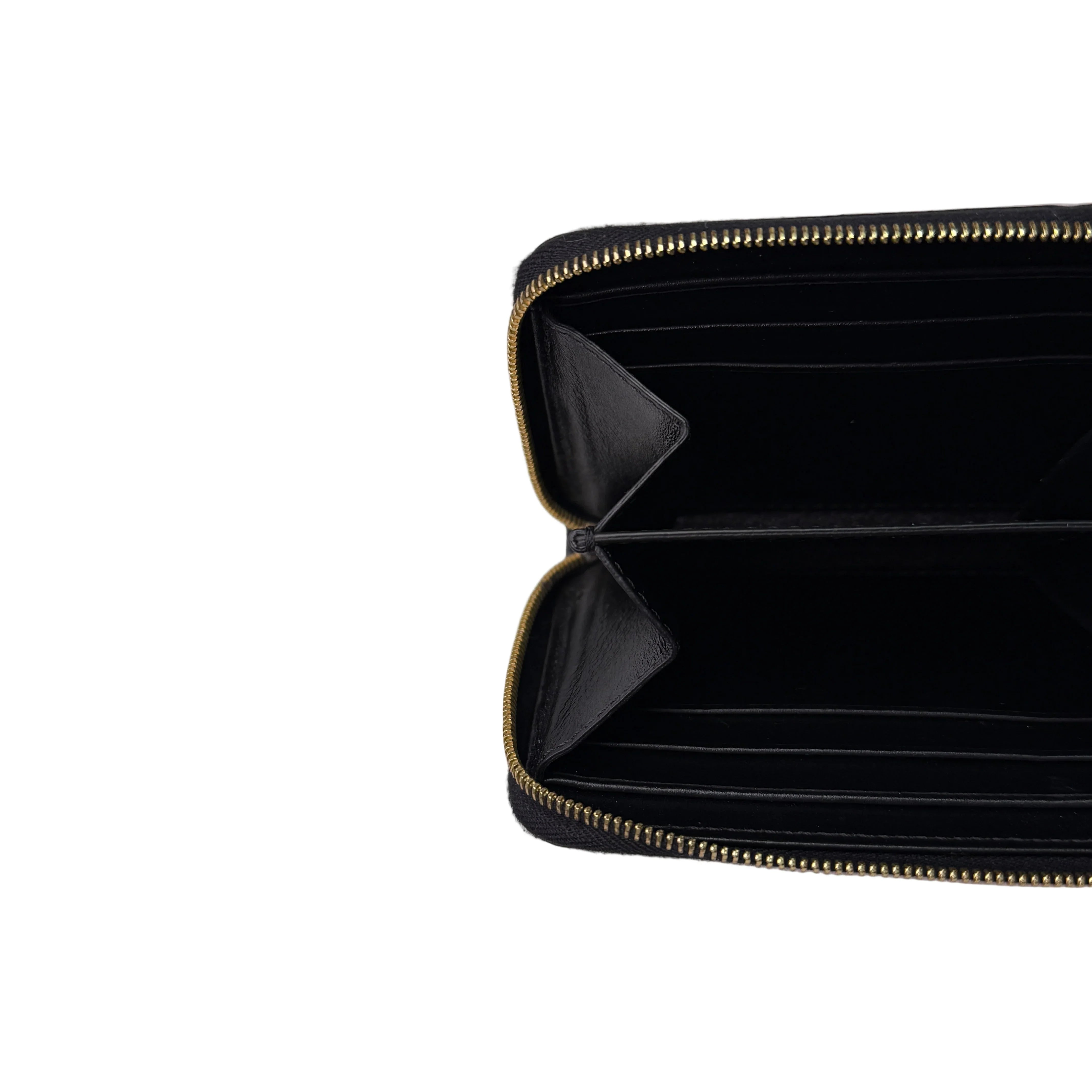 Celine Compact Leather Calfskin Wallet Black - Lost Designer