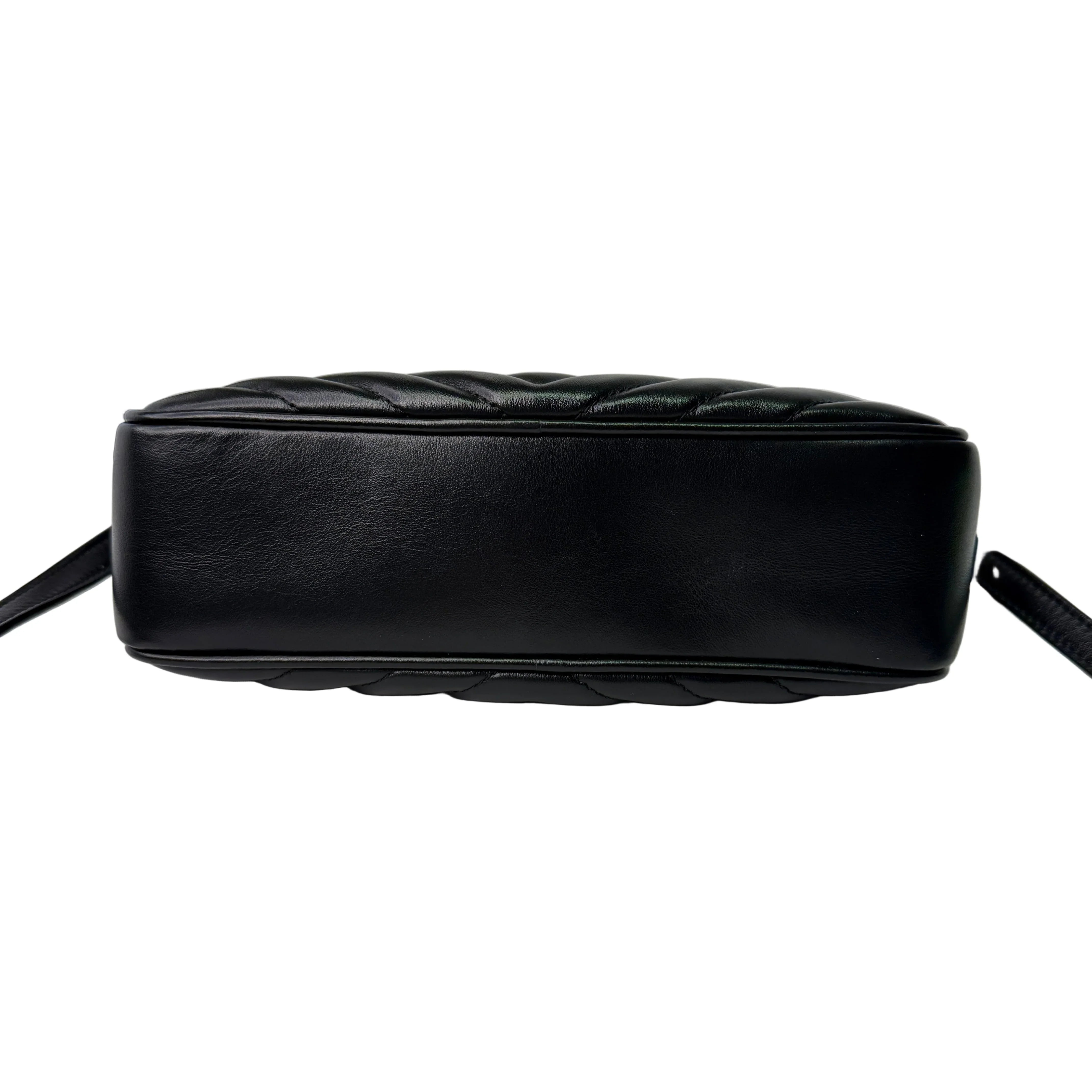 Yves Saint Laurent YSL Lou Quilted Camera Bag Leather Black - Lost Designer