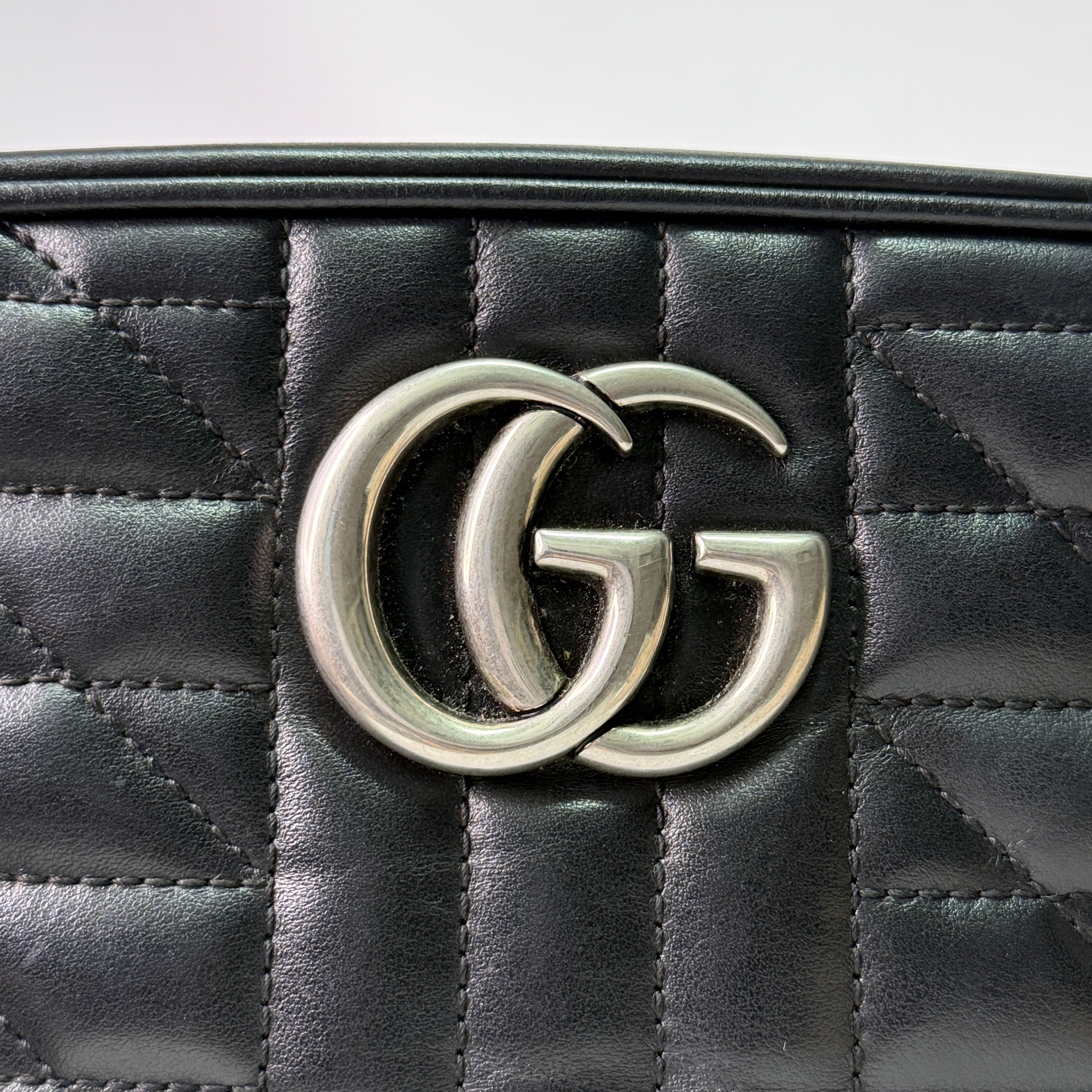 Gucci Marmont Small Shoulder Bag Leather Black