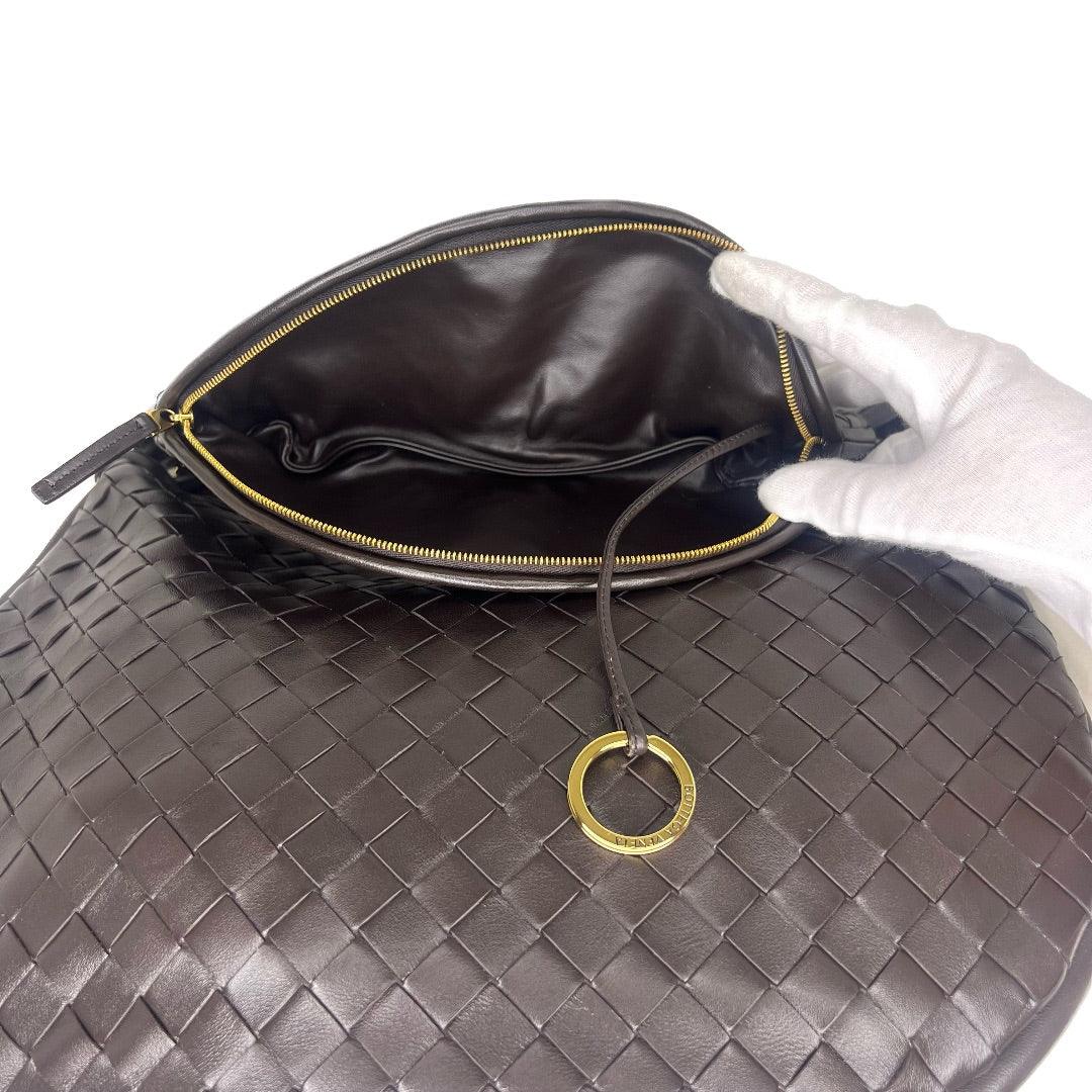Brand New Bottega Veneta Gemelli Large Shoulder Bag – Intrecciato Dark Brown