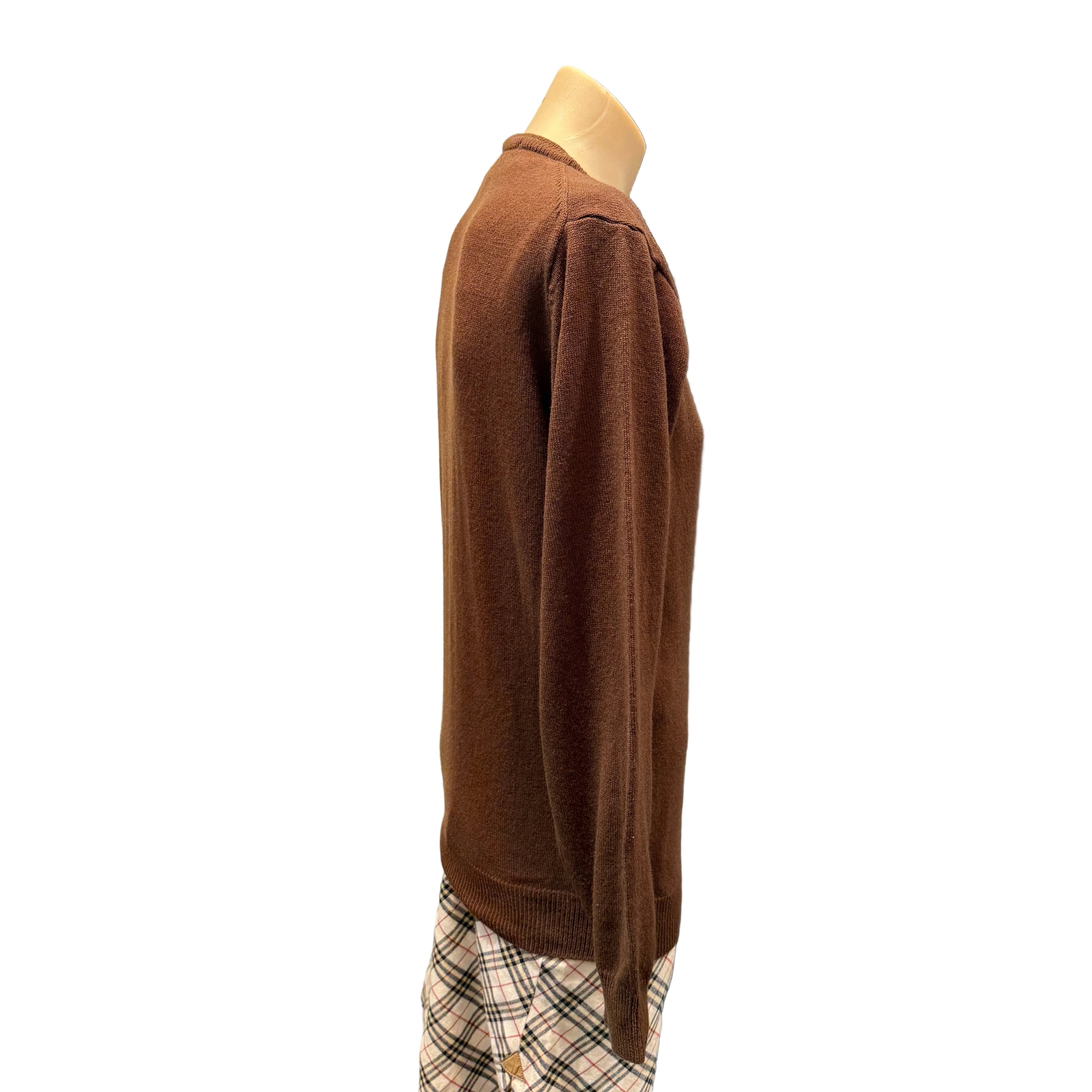 Burberry Cardigan Wool Brown - Lost Designer