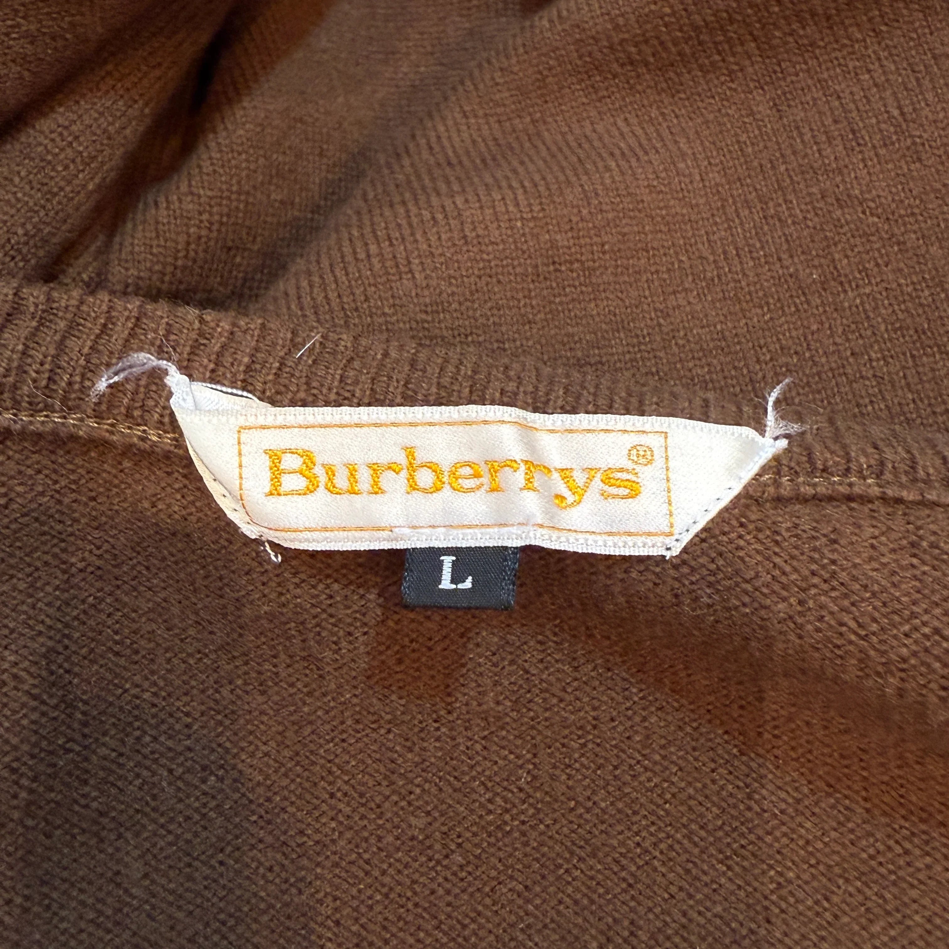 Burberry Cardigan Wool Brown - Lost Designer