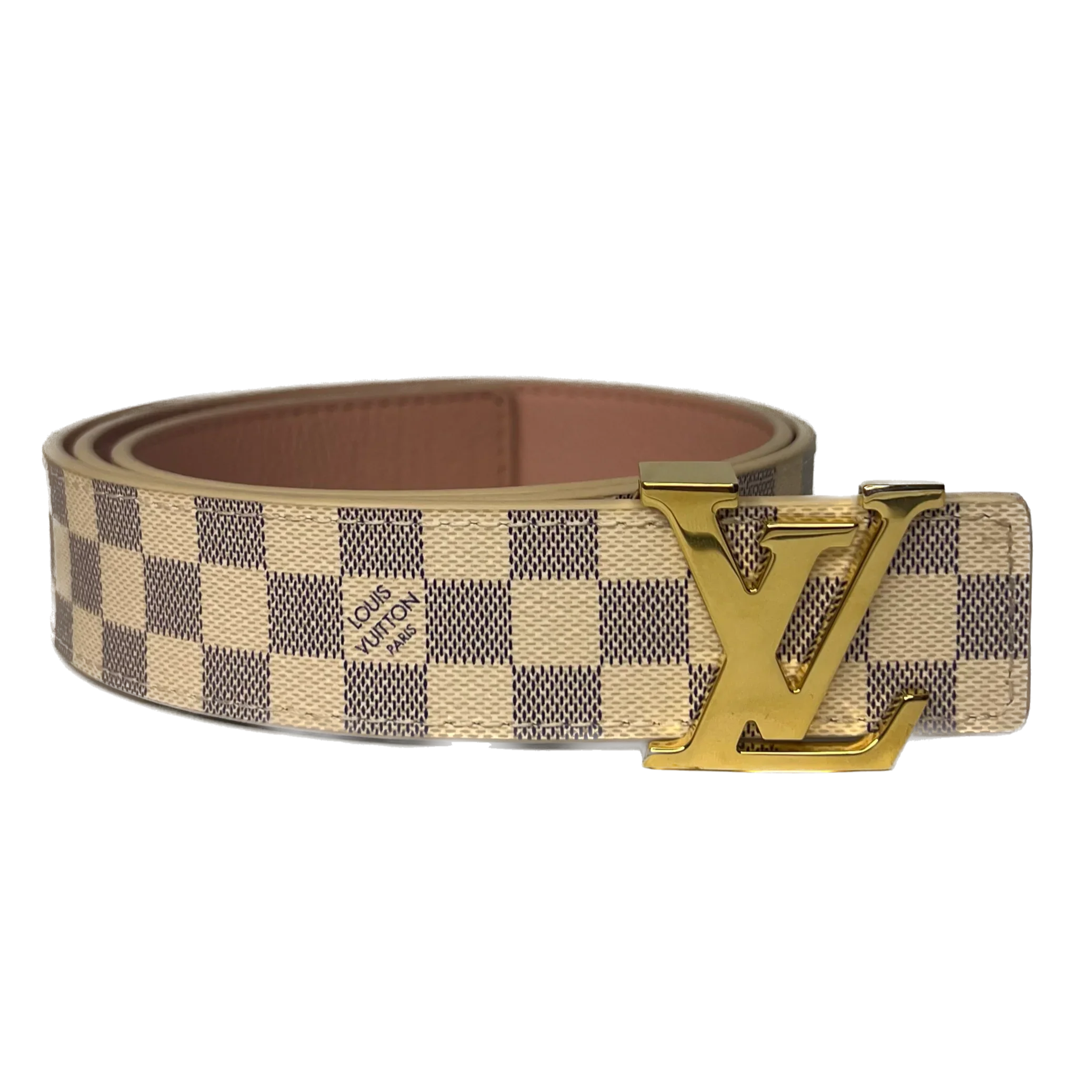 Louis Vuitton Damier Azur LV Initiales 30mm Reversible Belt