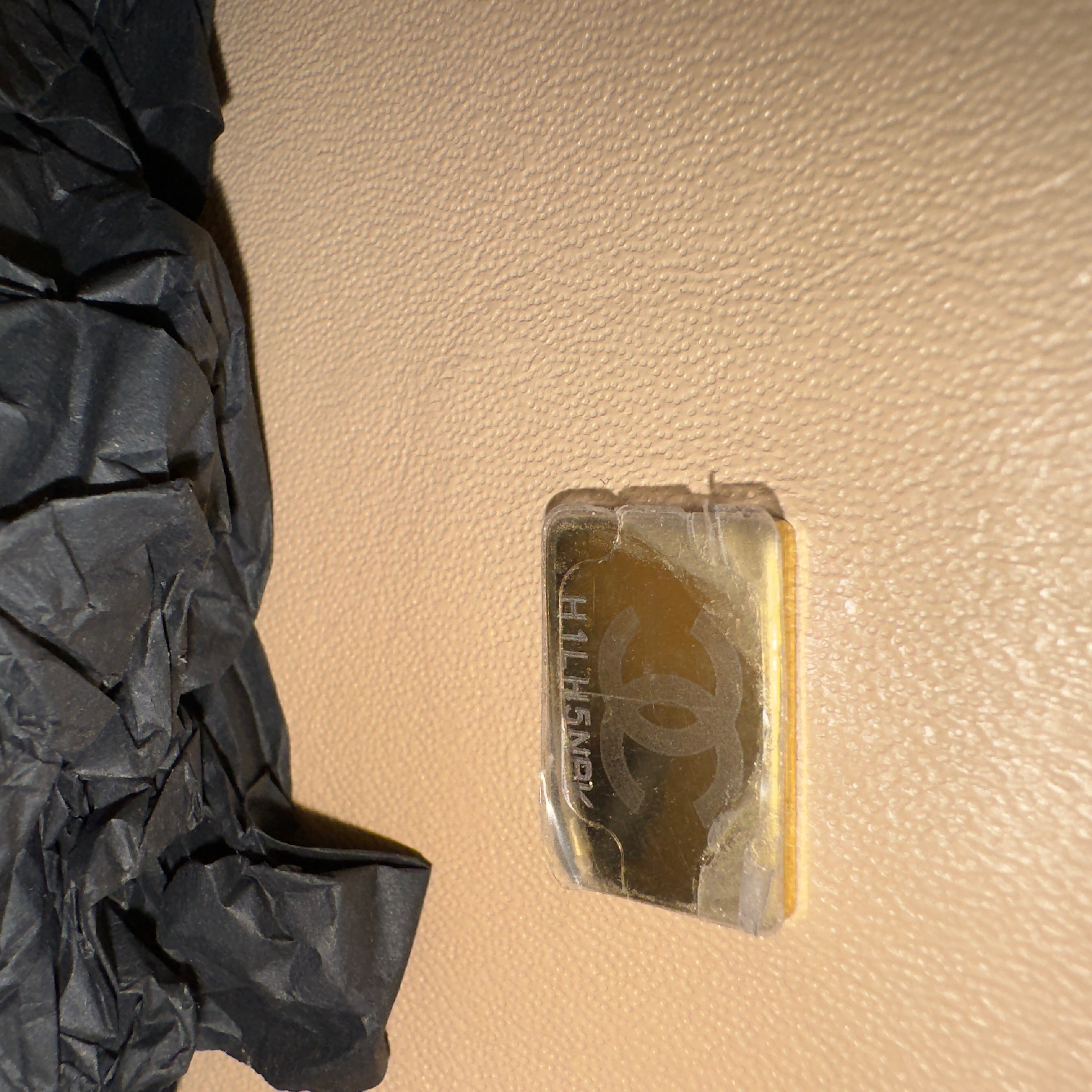 Chanel Classic Flap Small Caviar 2022 Microchip Shoulder Bag Beige