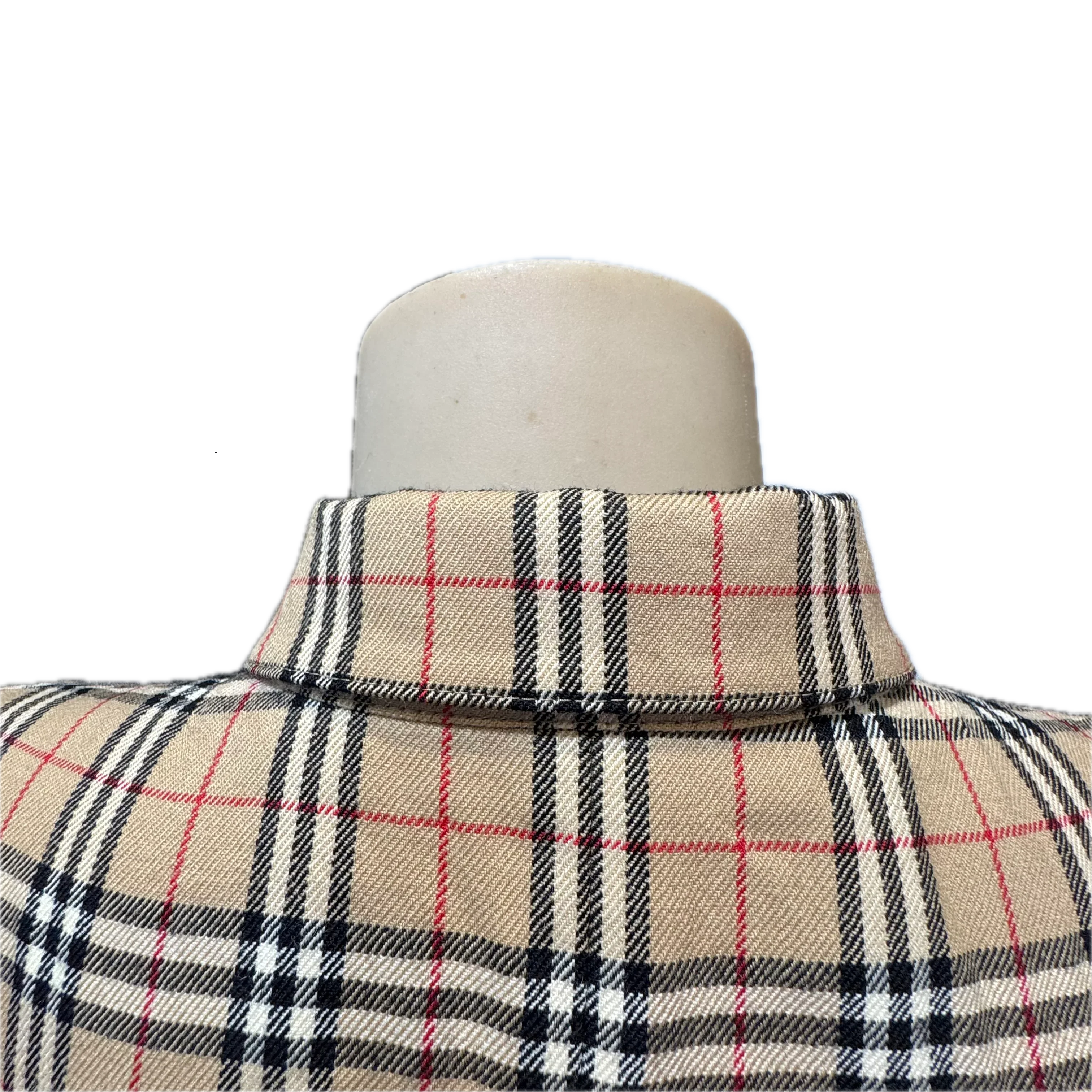 Burberry Check Short sleeve dress Beige size 38