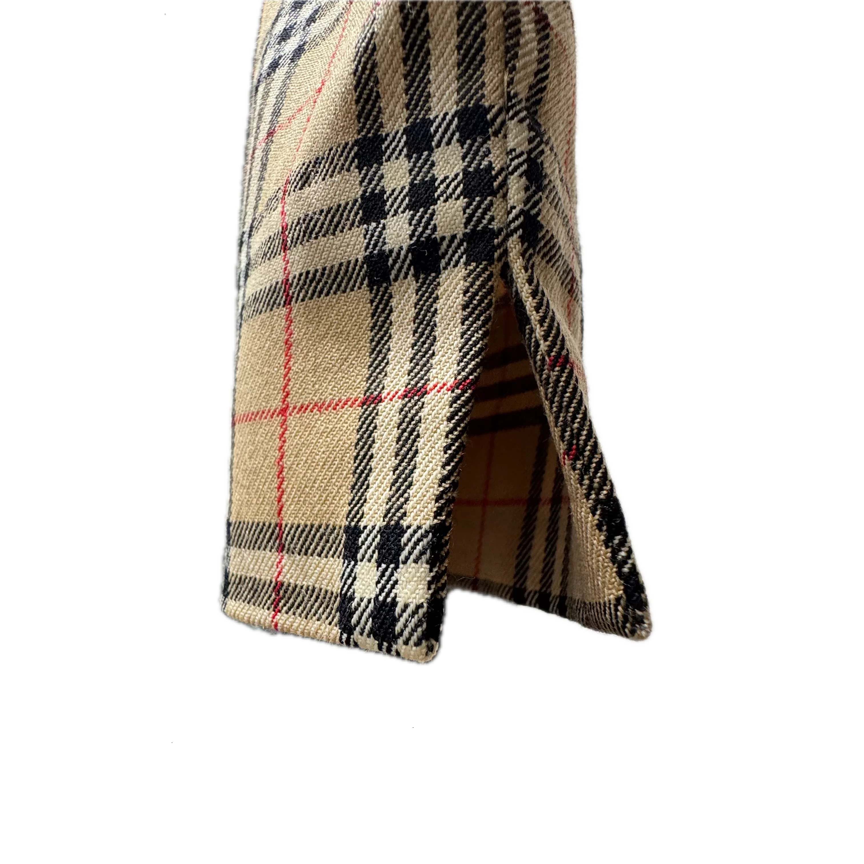 Burberry Check Short sleeve dress Beige size 38