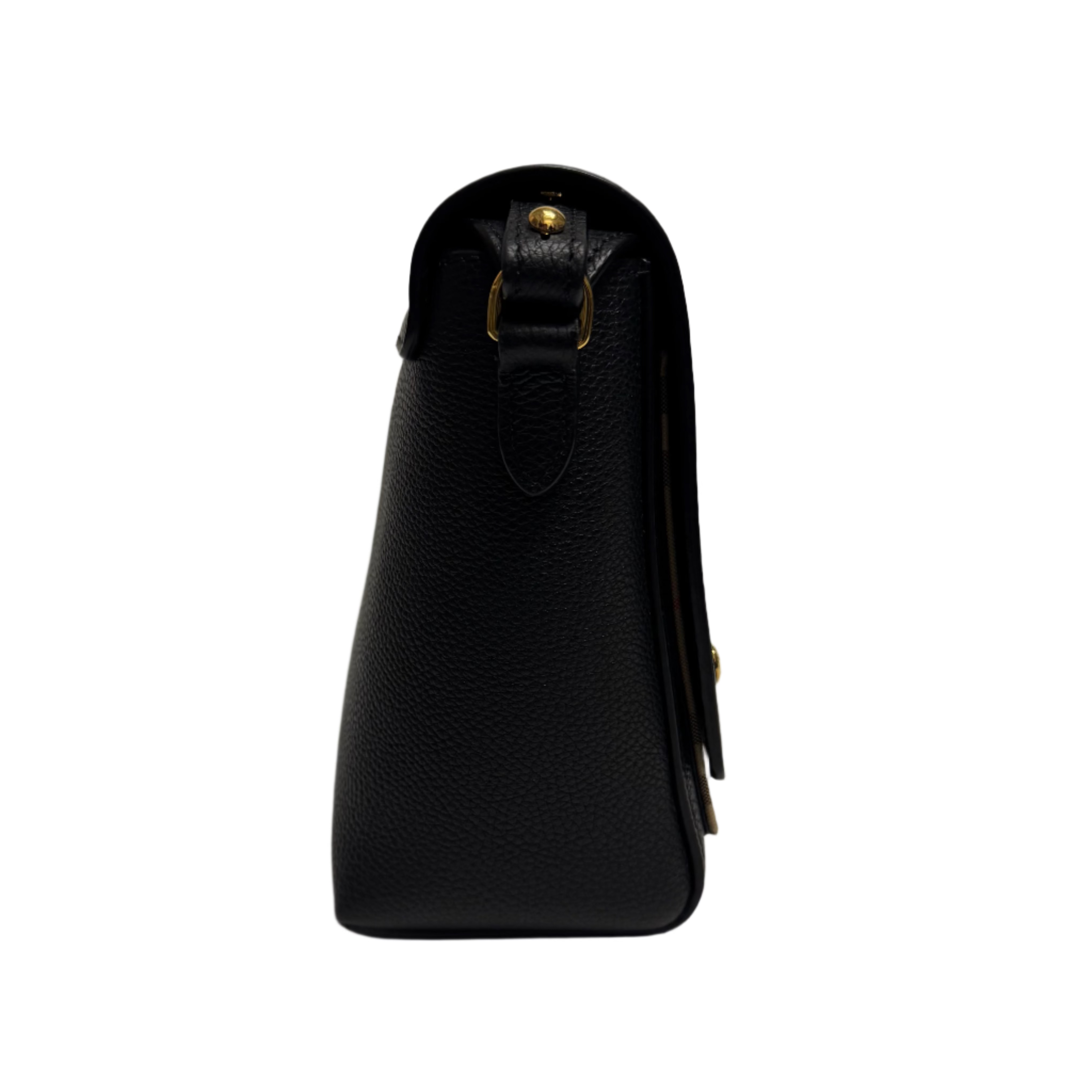 Burberry Grainy Calfskin Check Note Crossbody Bag Black
