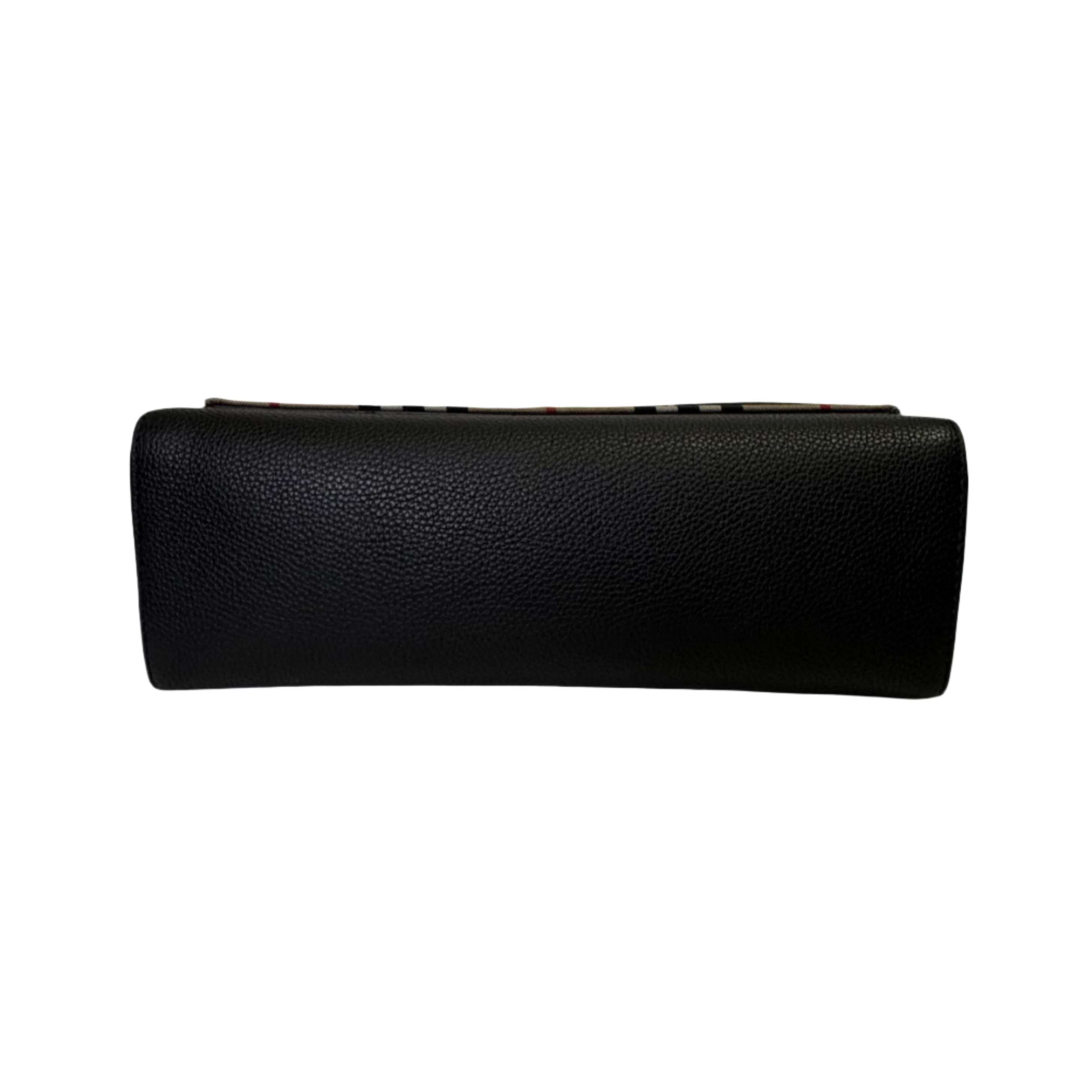 Burberry Grainy Calfskin Check Note Crossbody Bag Black