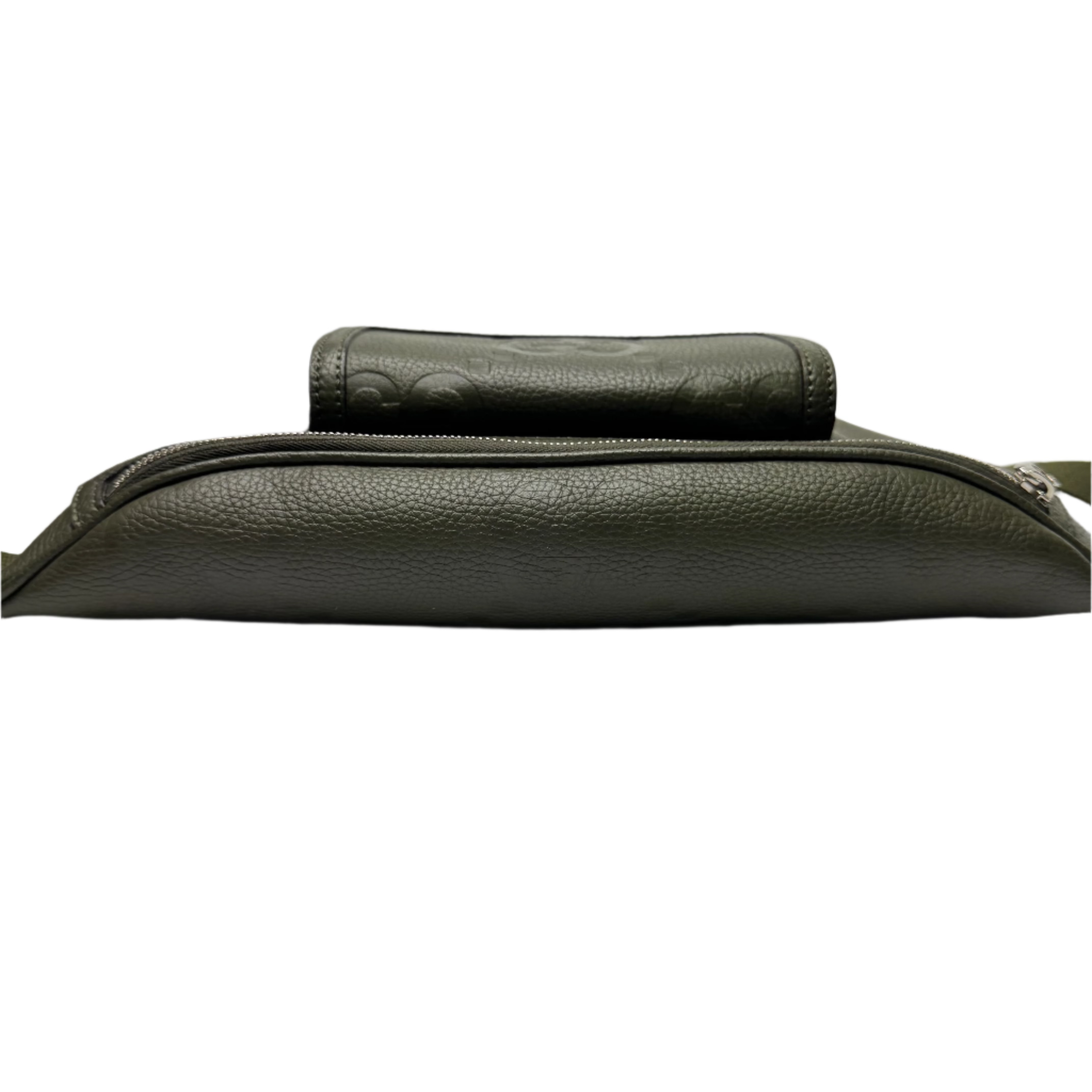 Gucci Jumbo GG Belt Bag Leather Olive Green