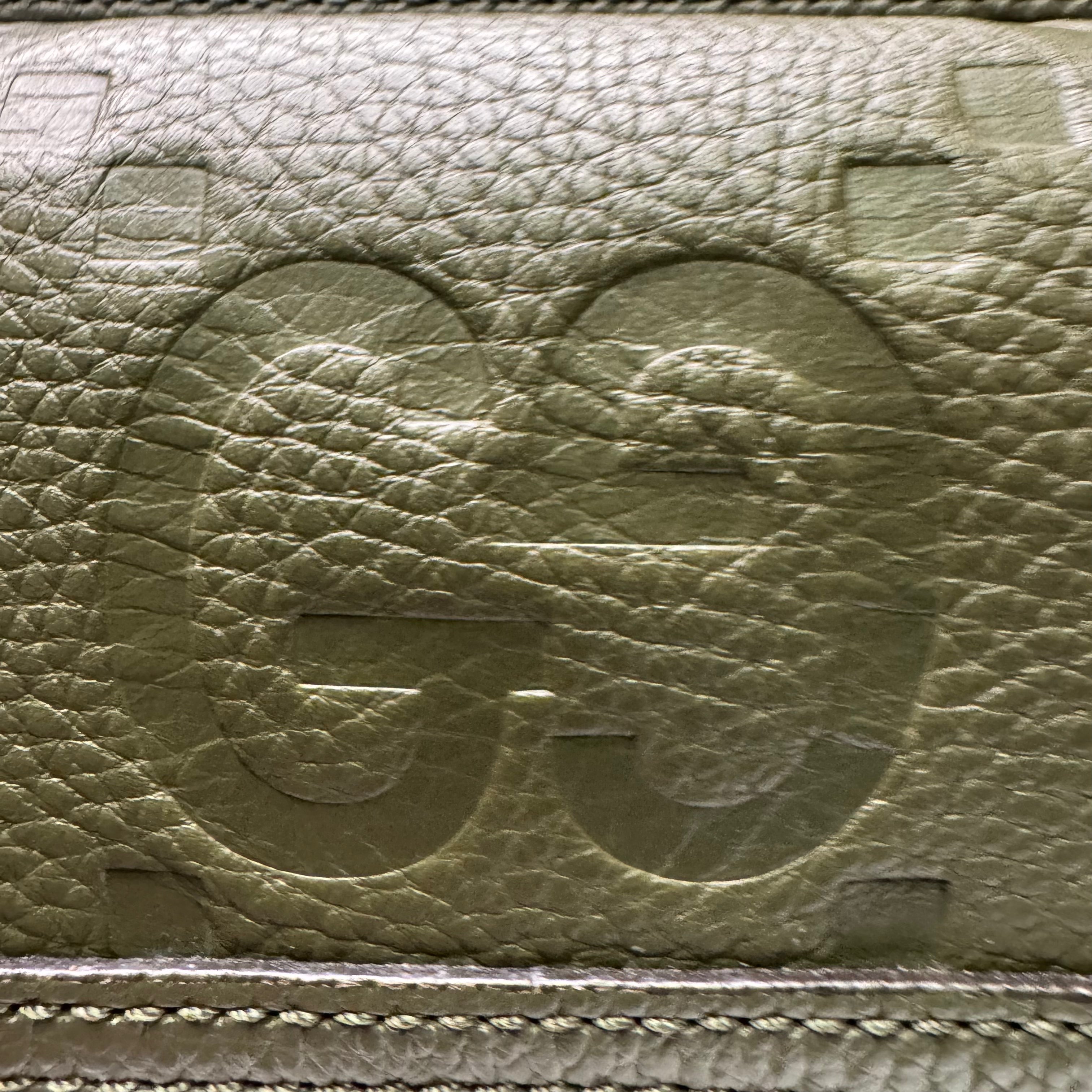 Gucci Jumbo GG Belt Bag Leather Olive Green