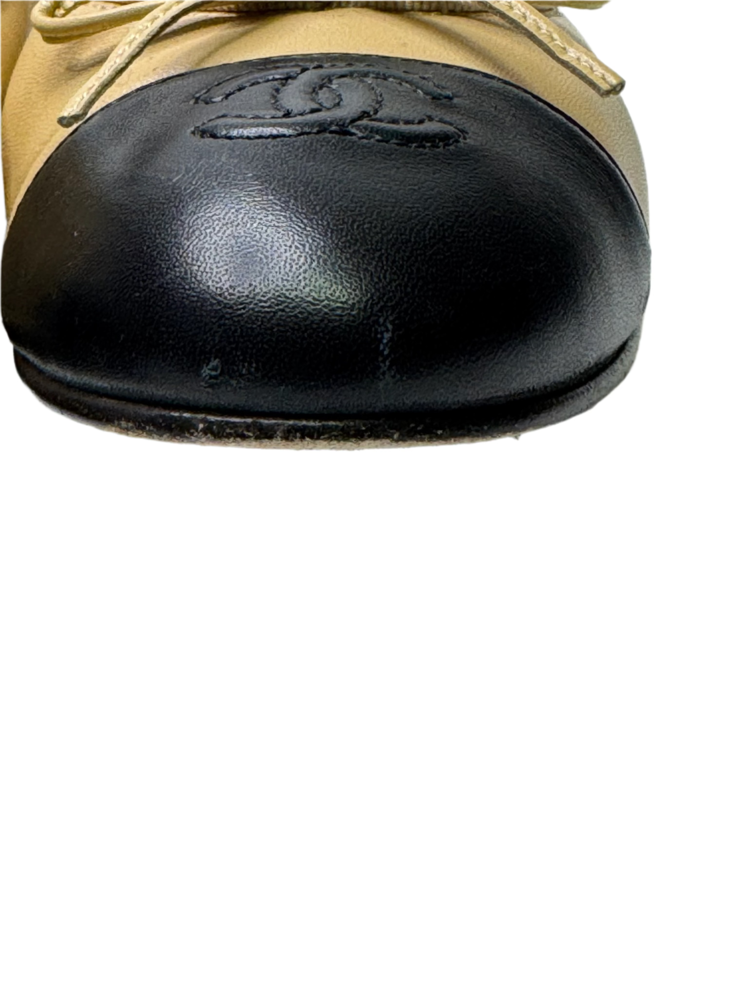 Chanel Lambskin Leather CC Logo Ballerina Ballet Flats 39