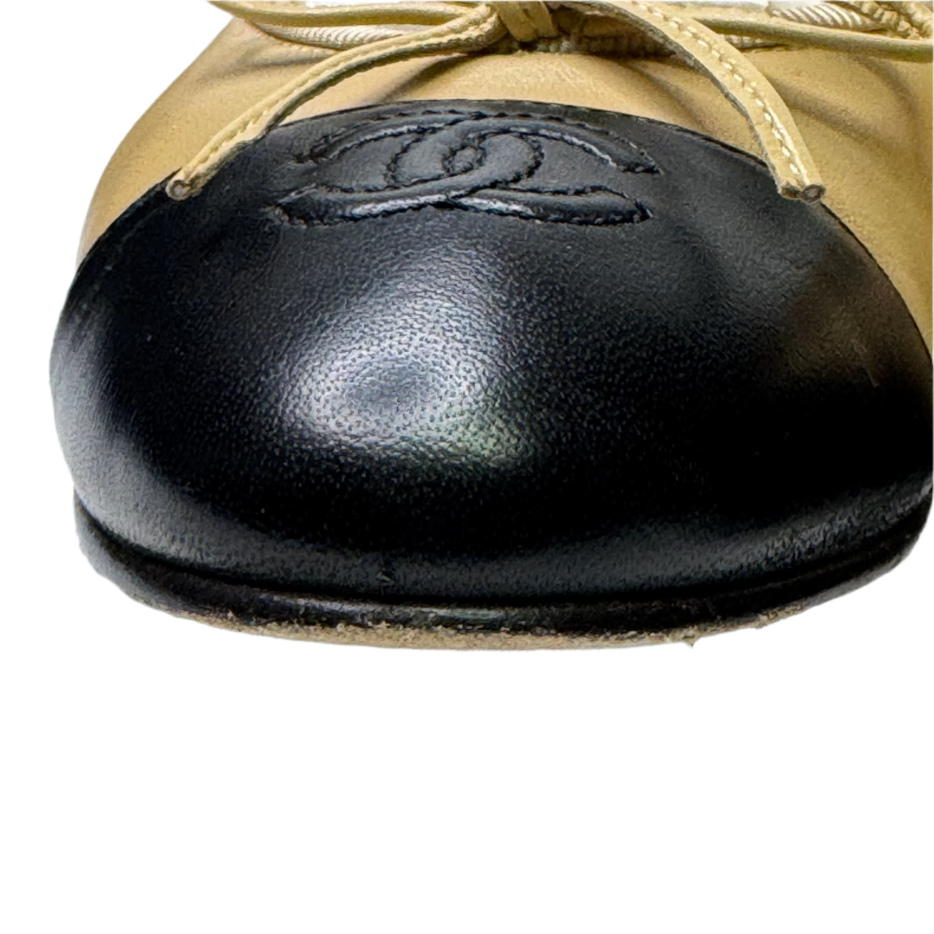 Chanel Lambskin Leather CC Logo Ballerina Ballet Flats 39