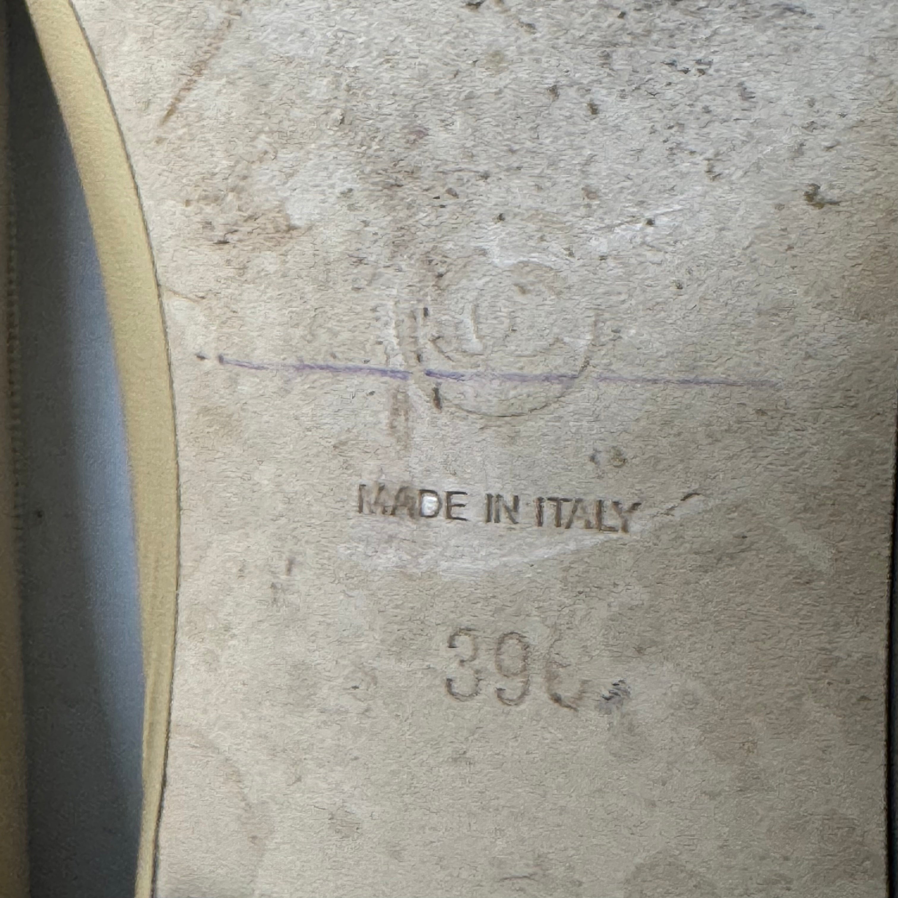 Chanel Lambskin Leather CC Logo Ballerina Ballet Flats 39