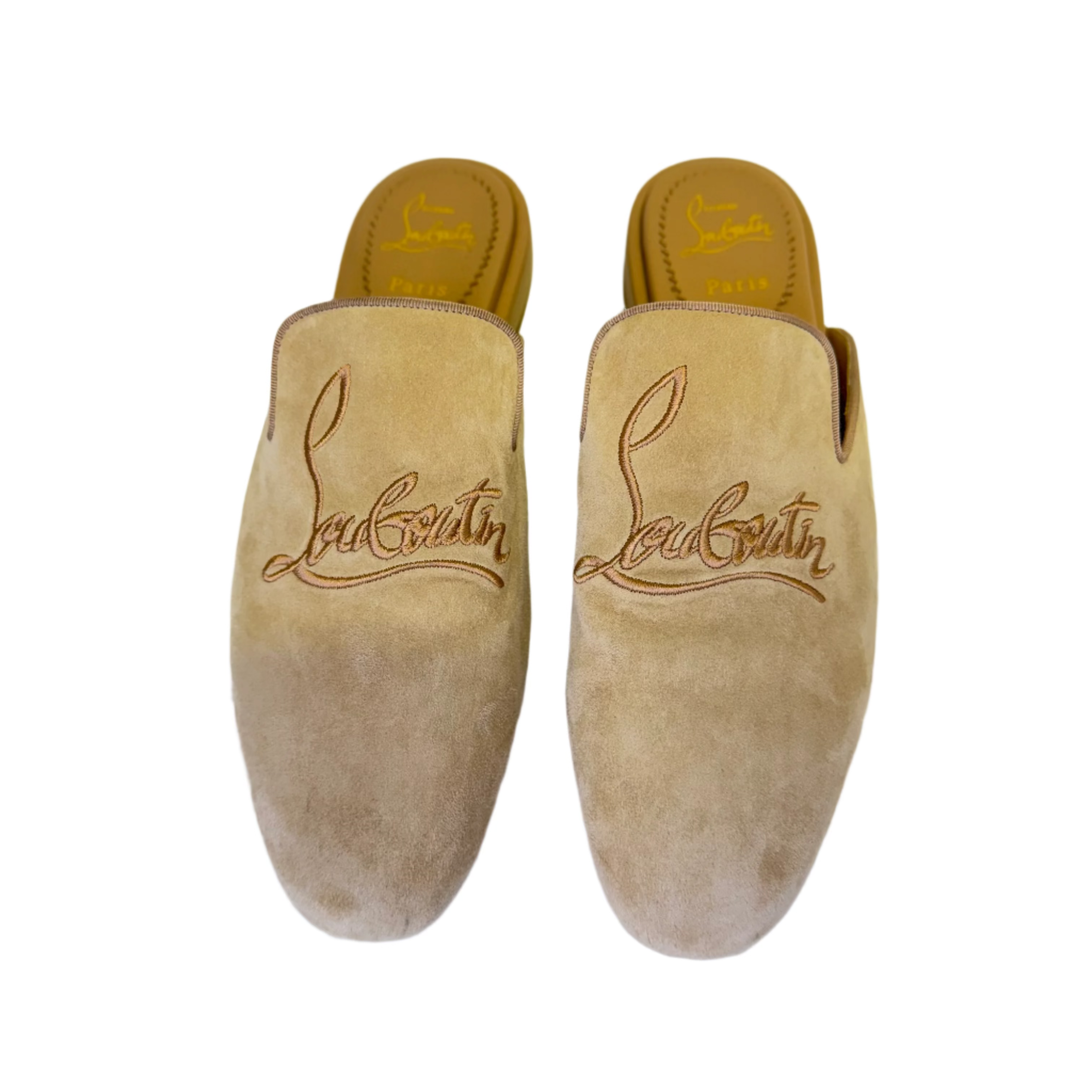 Christian Louboutin Coolito Flat Slides Mules Brown