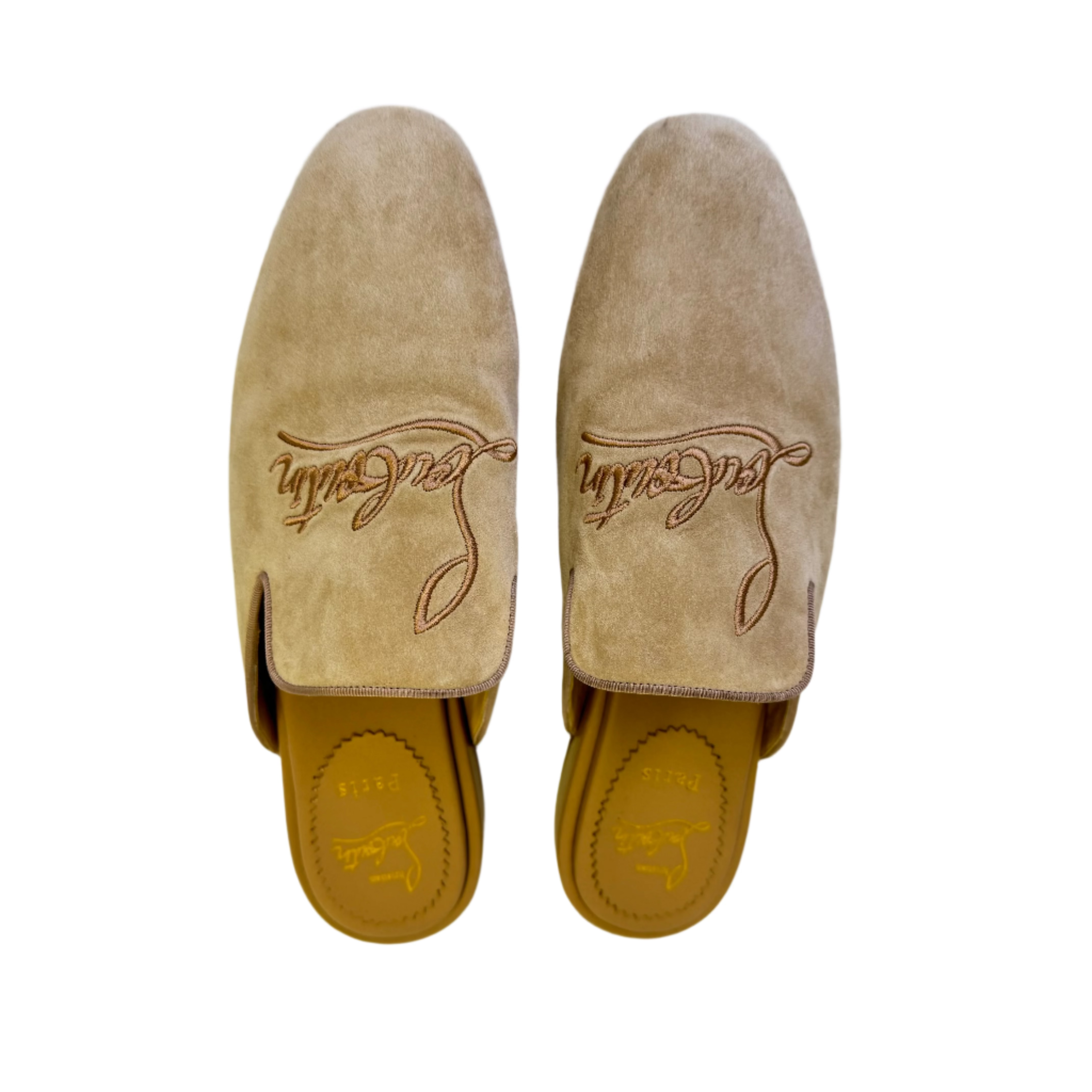 Christian Louboutin Coolito Flat Slides Mules Brown