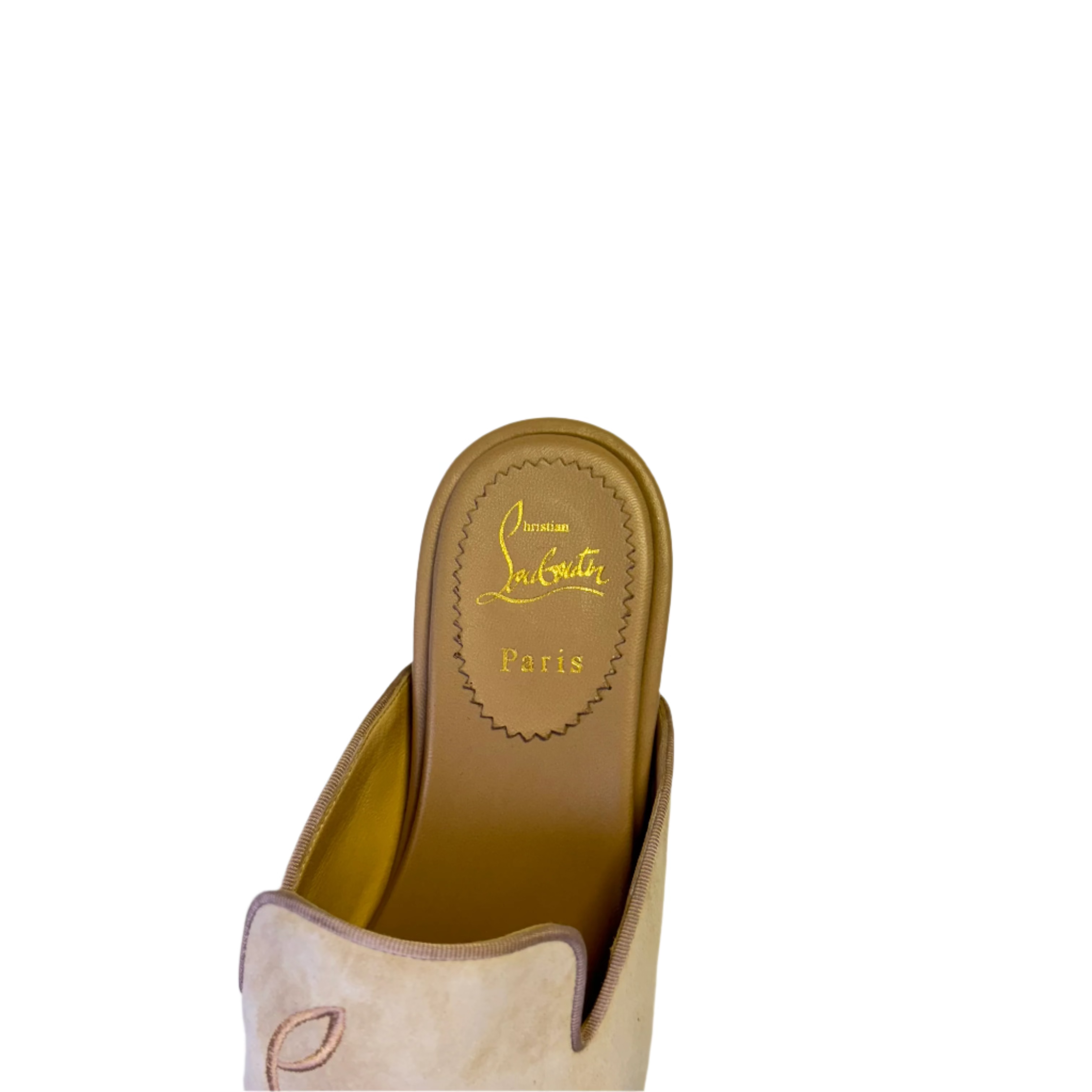 Christian Louboutin Coolito Flat Slides Mules Brown