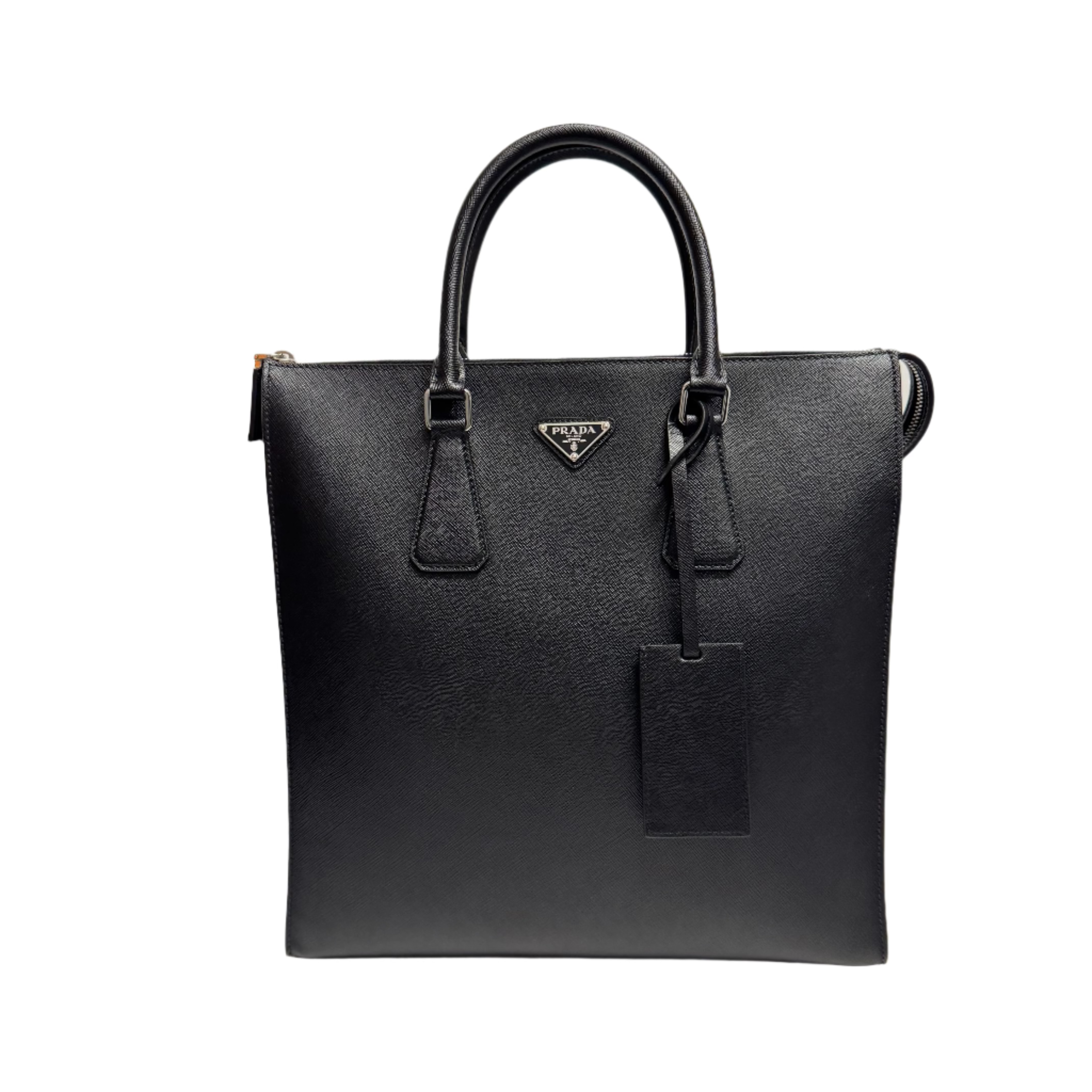 Prada Saffiano Tall Tote Bag Black