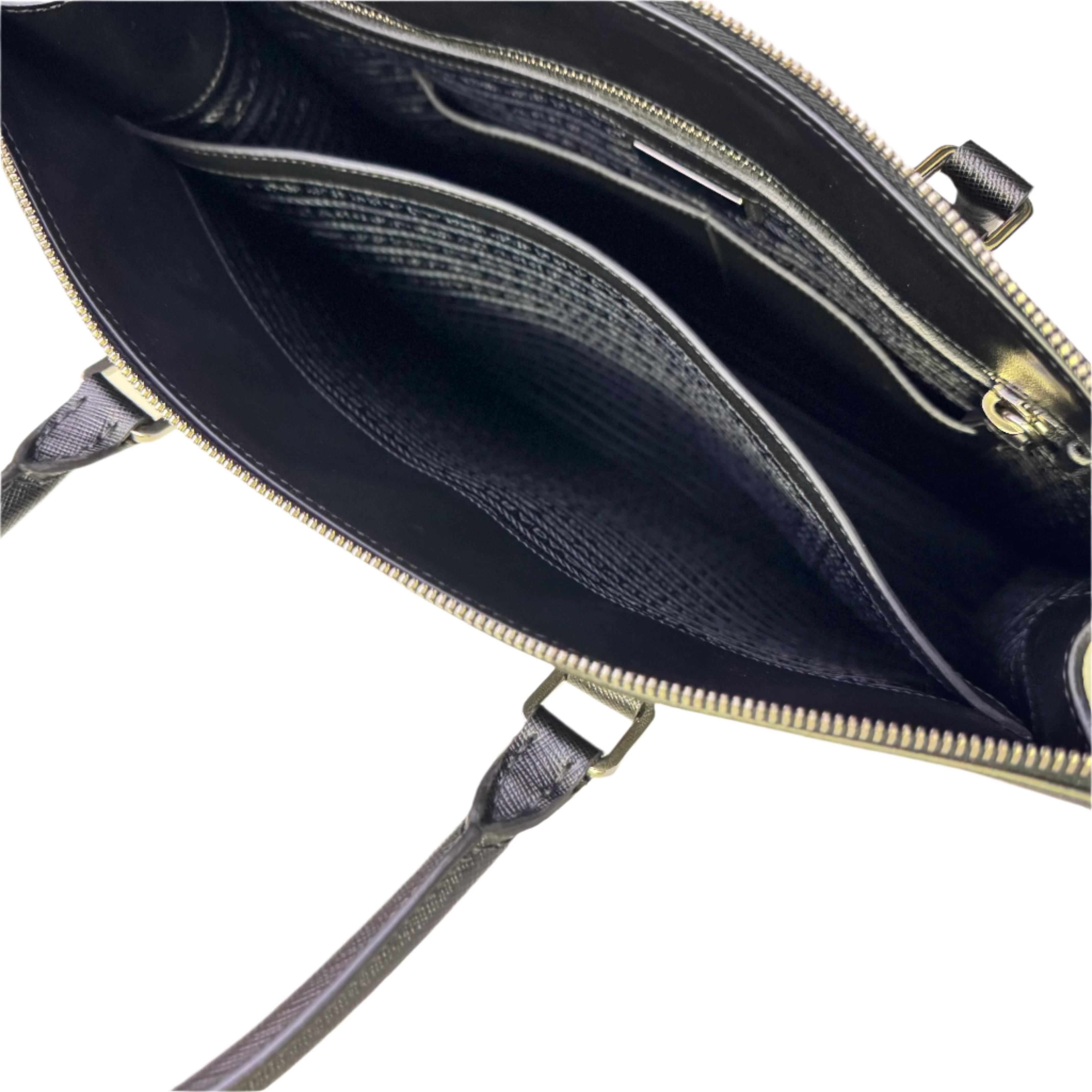 Prada Saffiano Tall Tote Bag Black