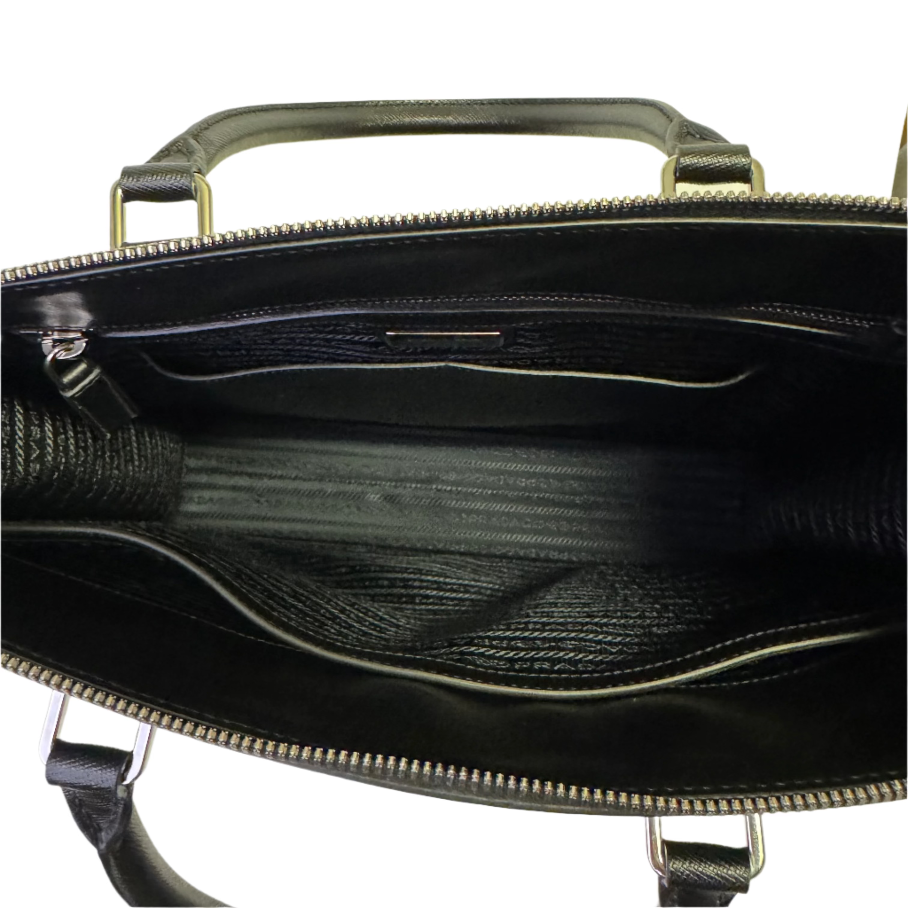Prada Saffiano Tall Tote Bag Black