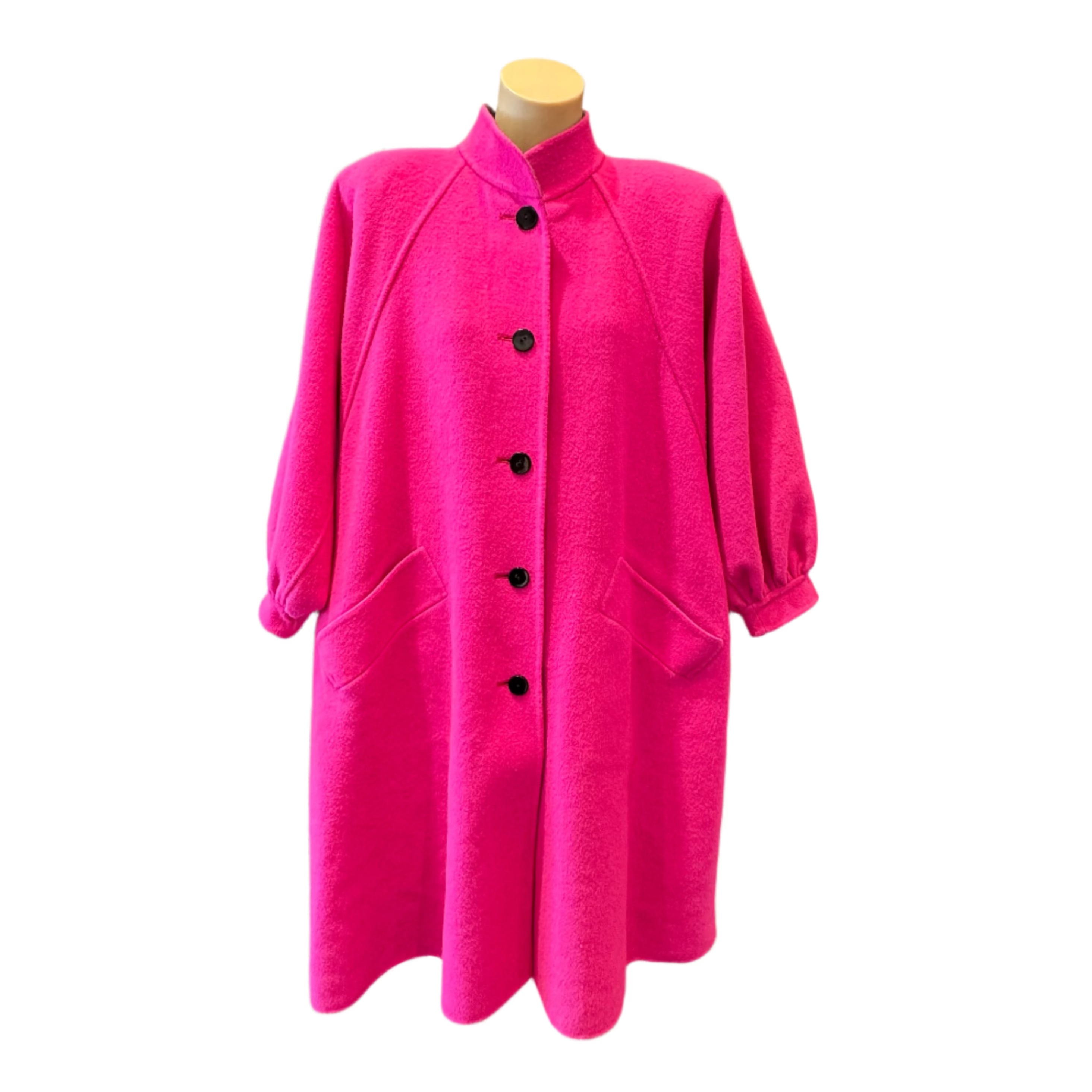 Yves Saint Laurent Fuschia Pink Wool Coat