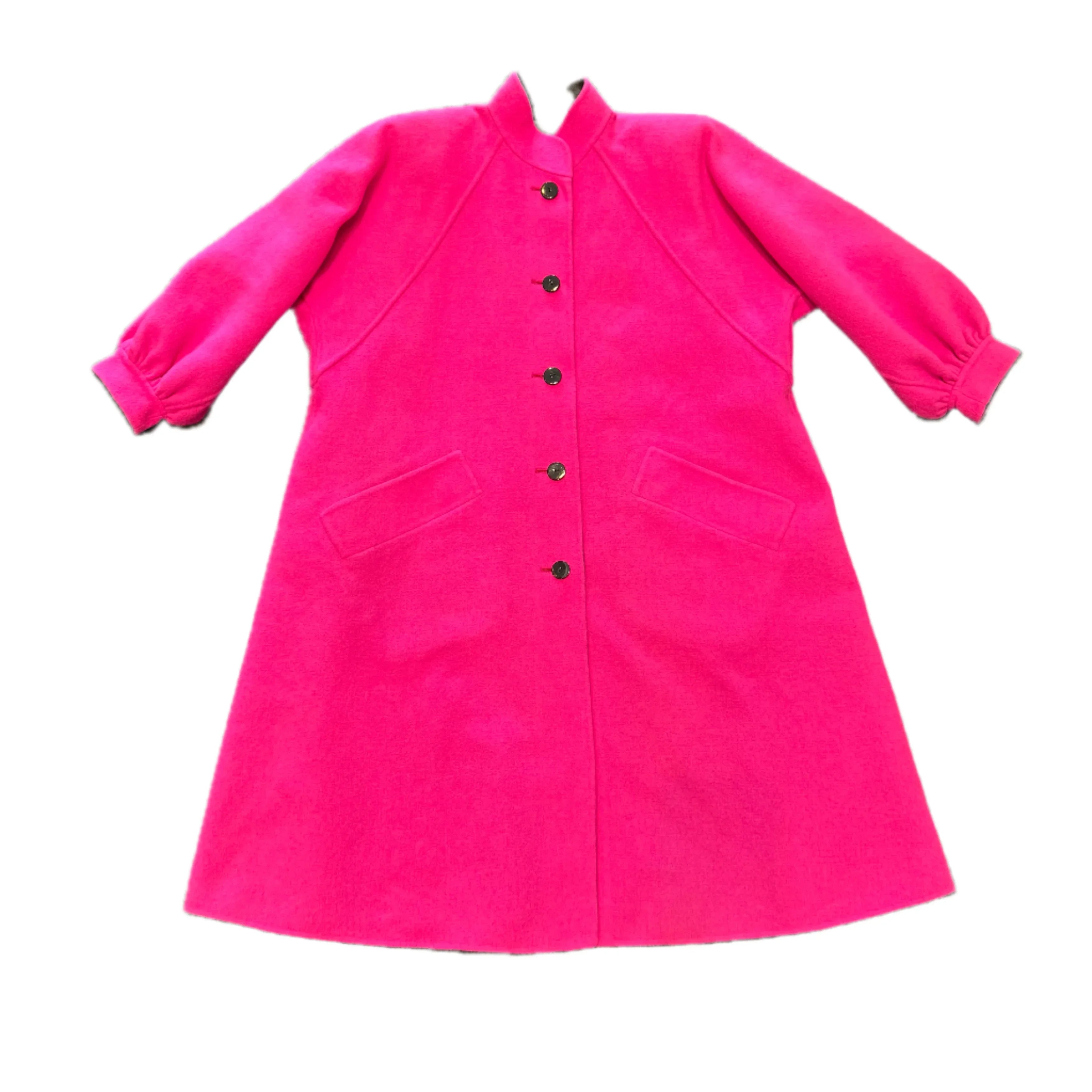Yves Saint Laurent Fuschia Pink Wool Coat