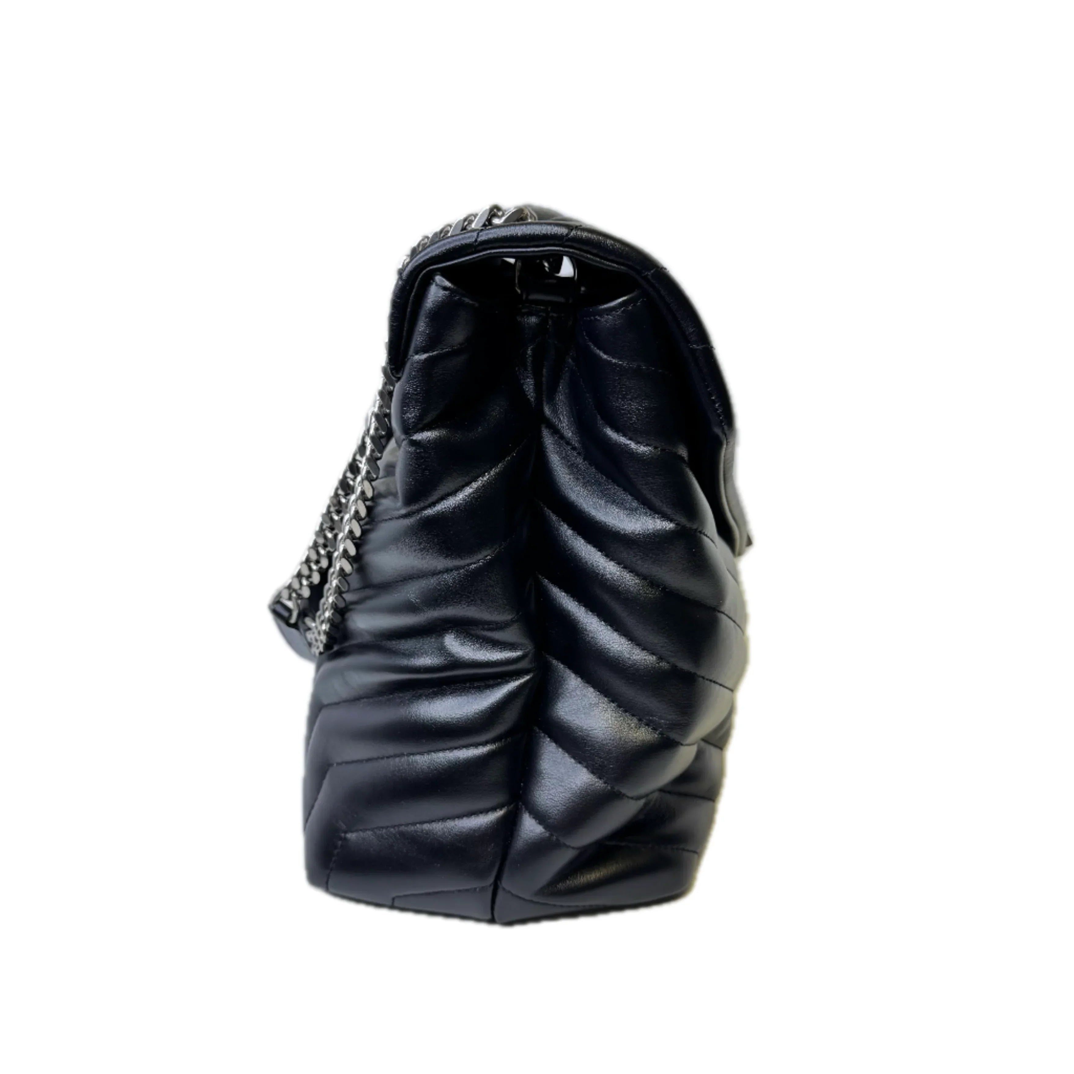 Yves Saint Laurent Loulou Large Handbag Leather Black - Lost Designer