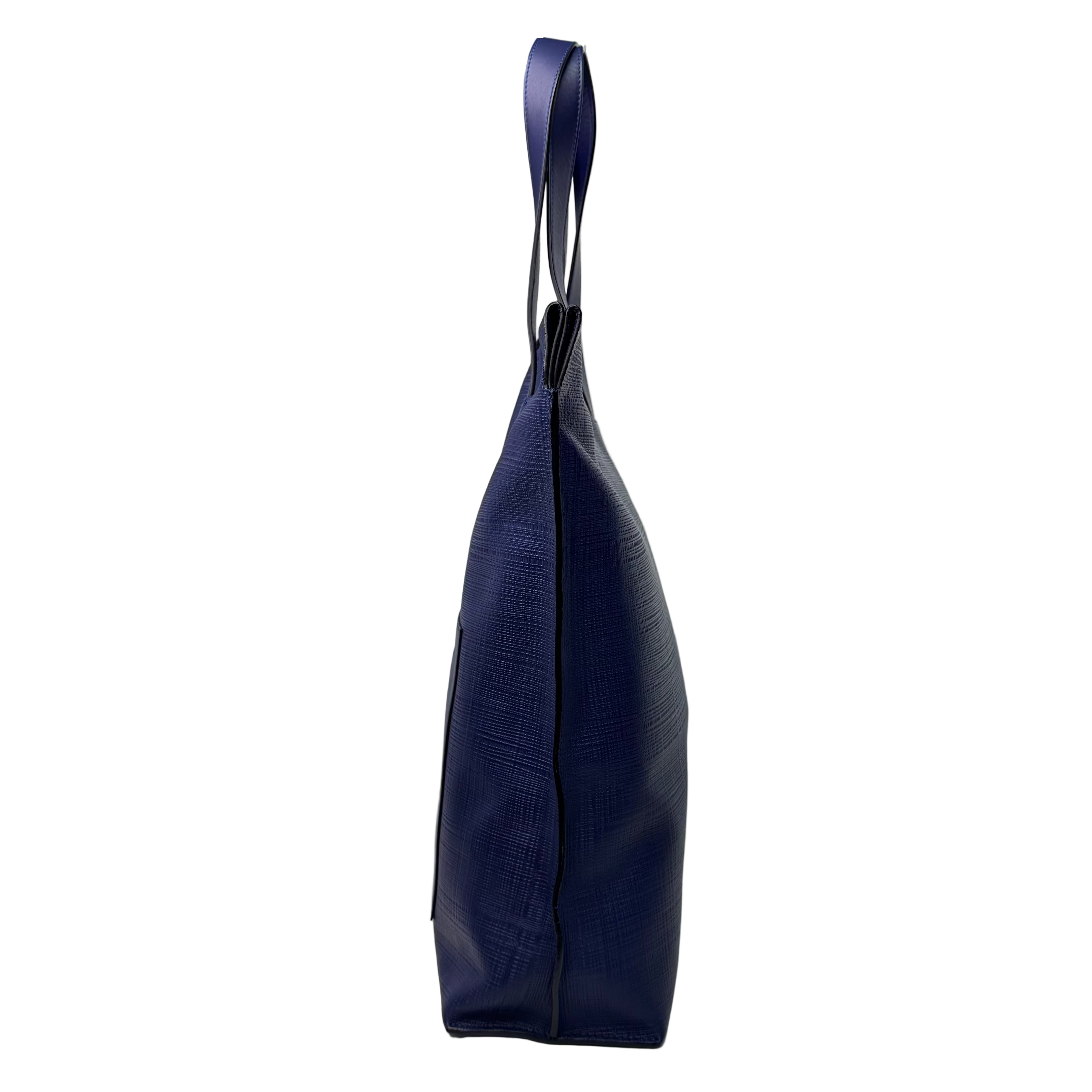 Loewe Shopper Tote Bag Leather Blue