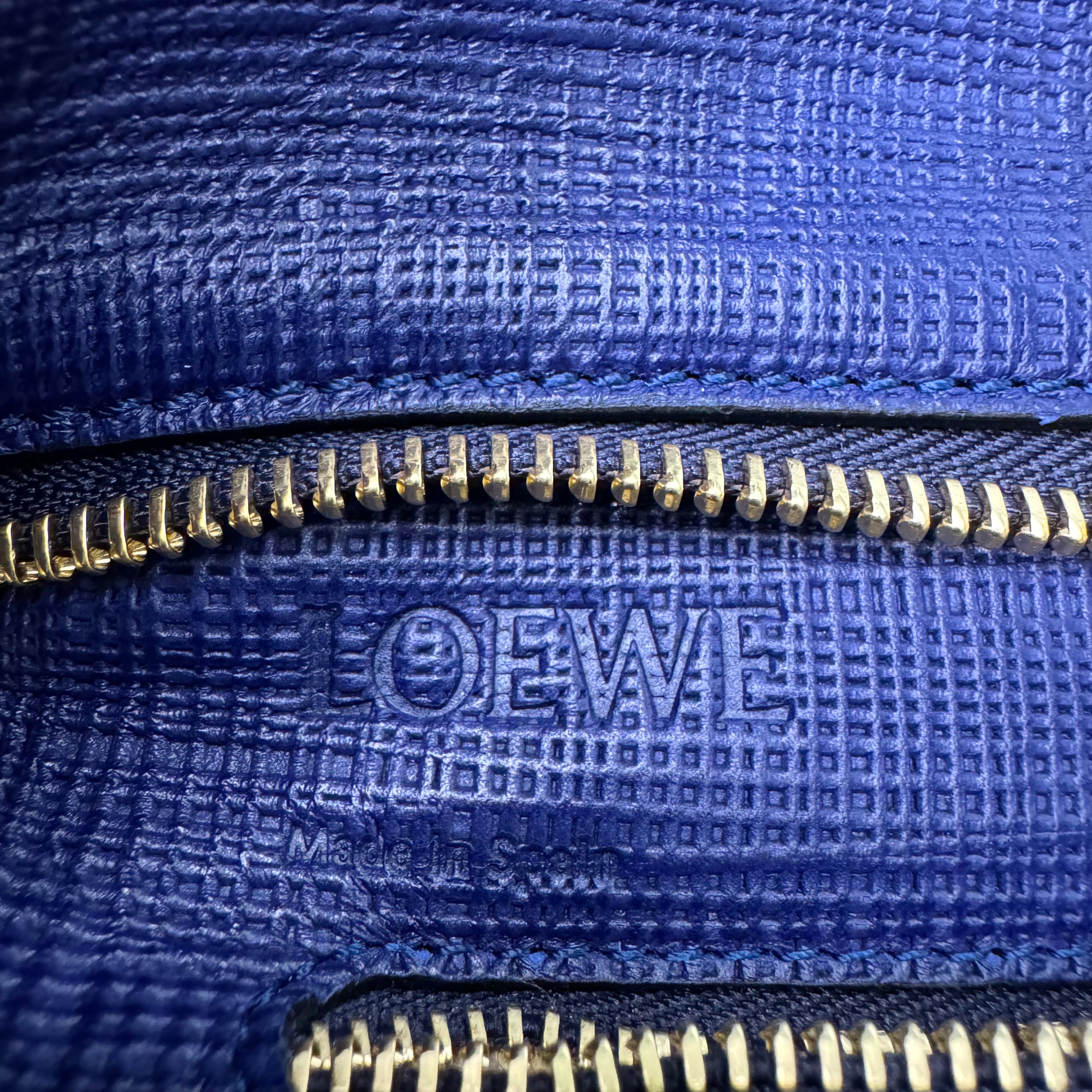 Loewe Shopper Tote Bag Leather Blue