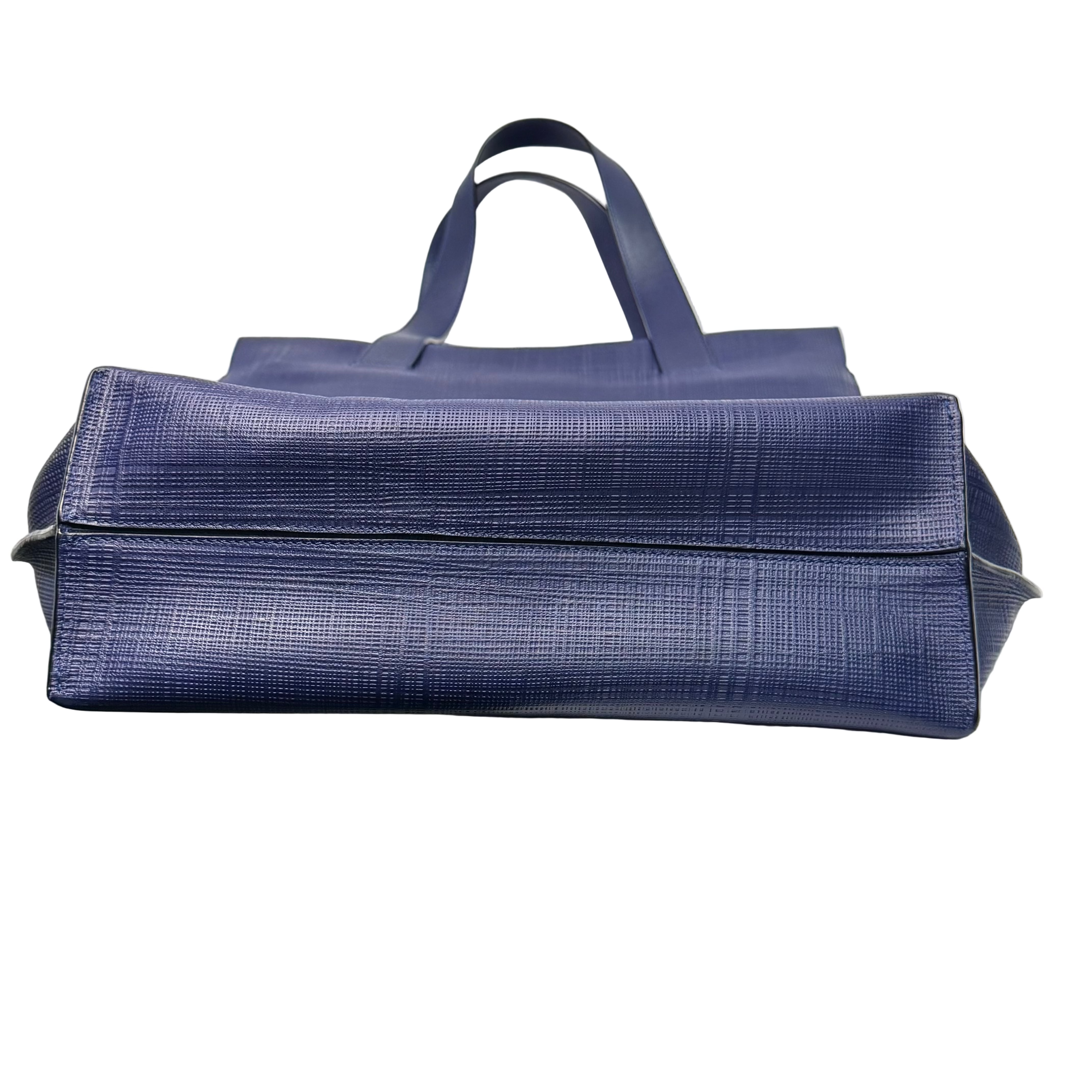 Loewe Shopper Tote Bag Leather Blue