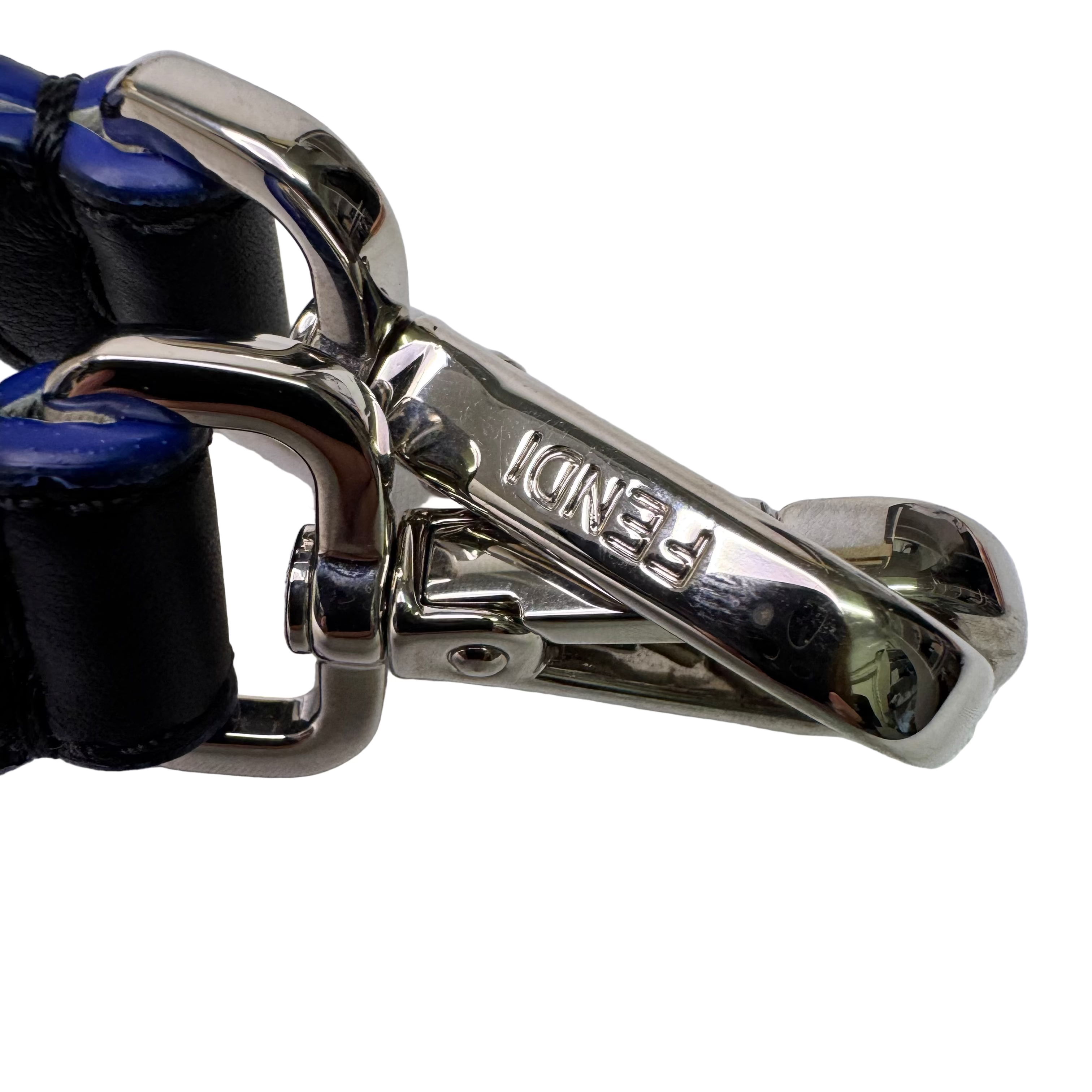 Fendi Yukarito Karl Lagerfeld Bag Strap Leather Black