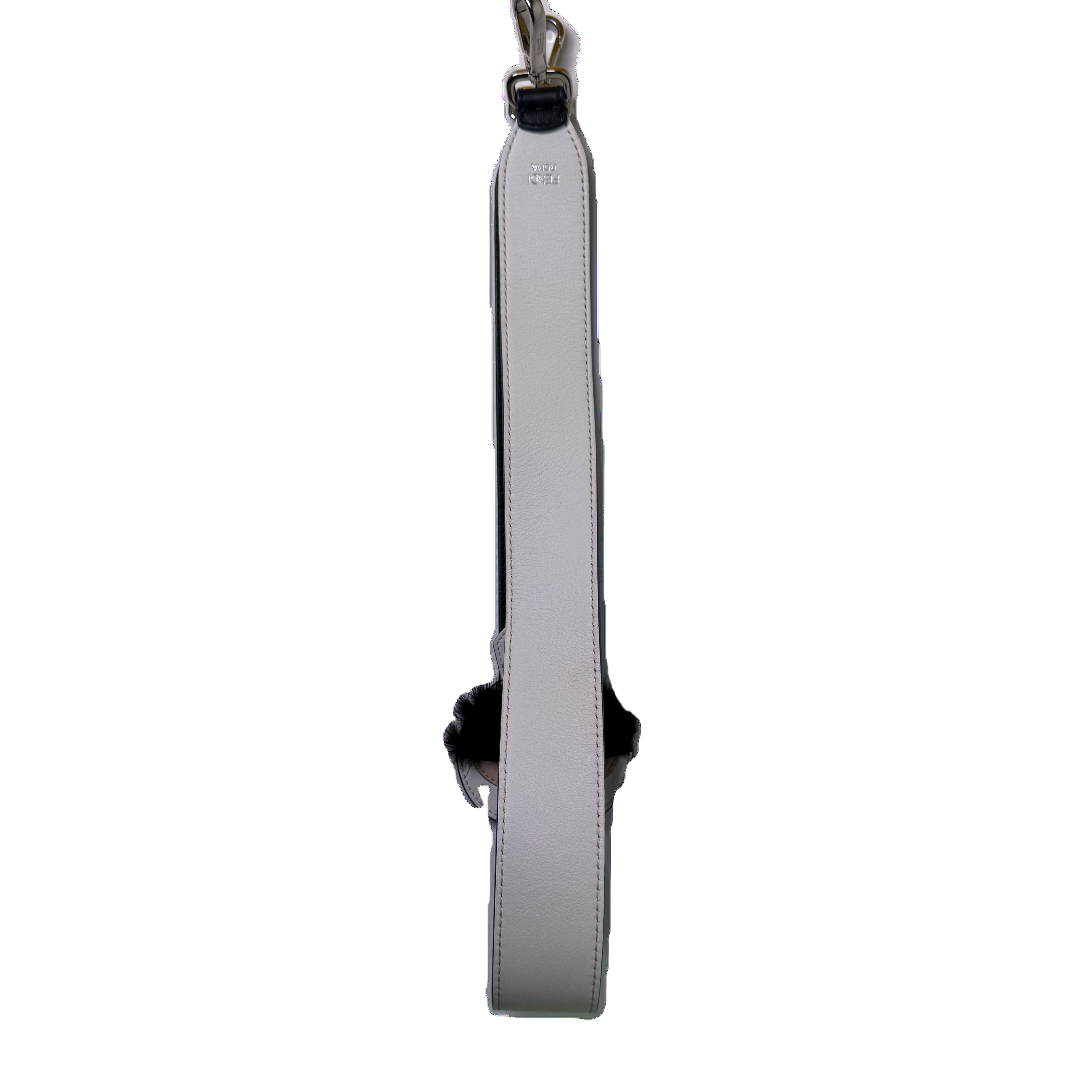 Fendi Yukarito Karl Lagerfeld Bag Strap Leather Black