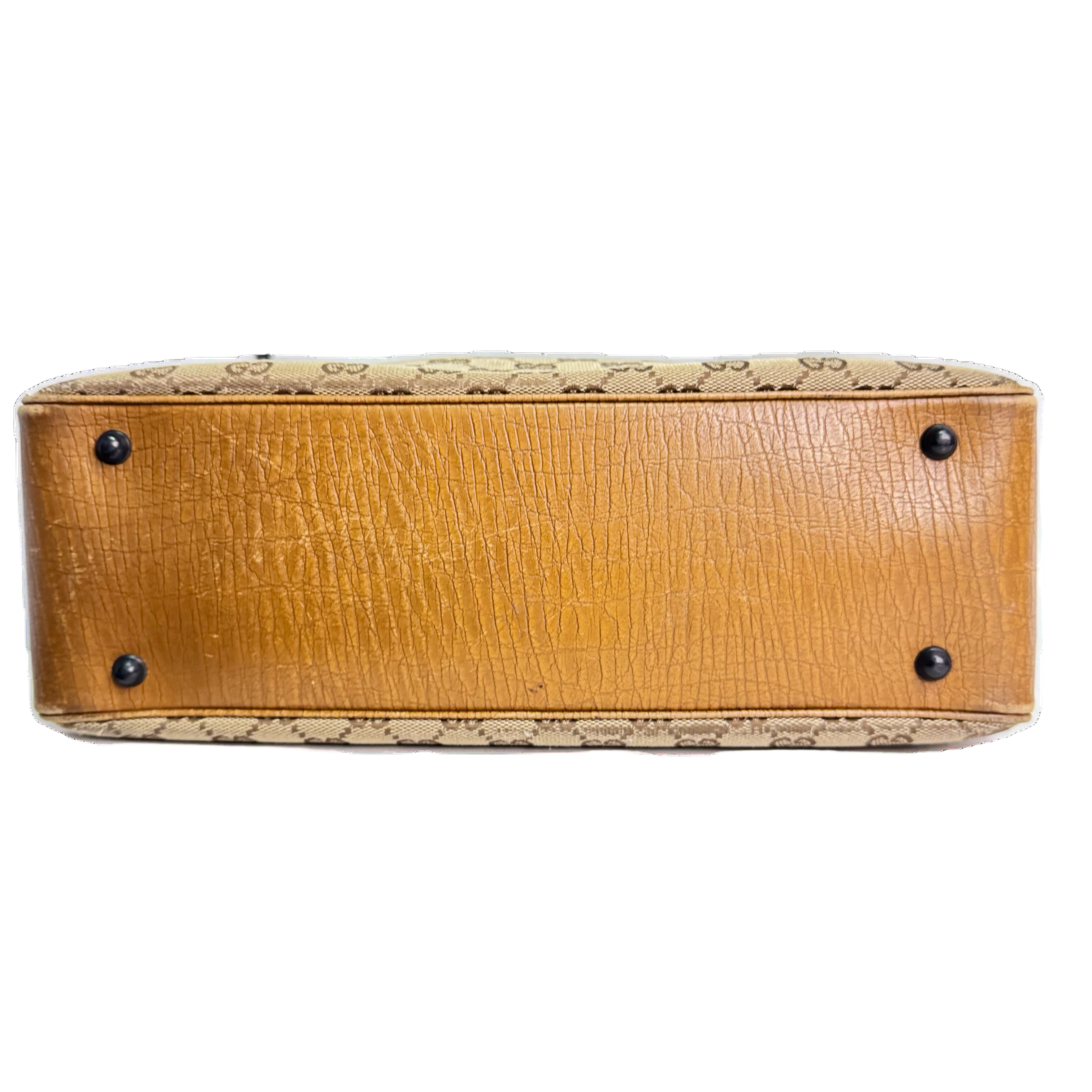 Gucci Bamboo GG Handbag Canvas Beige