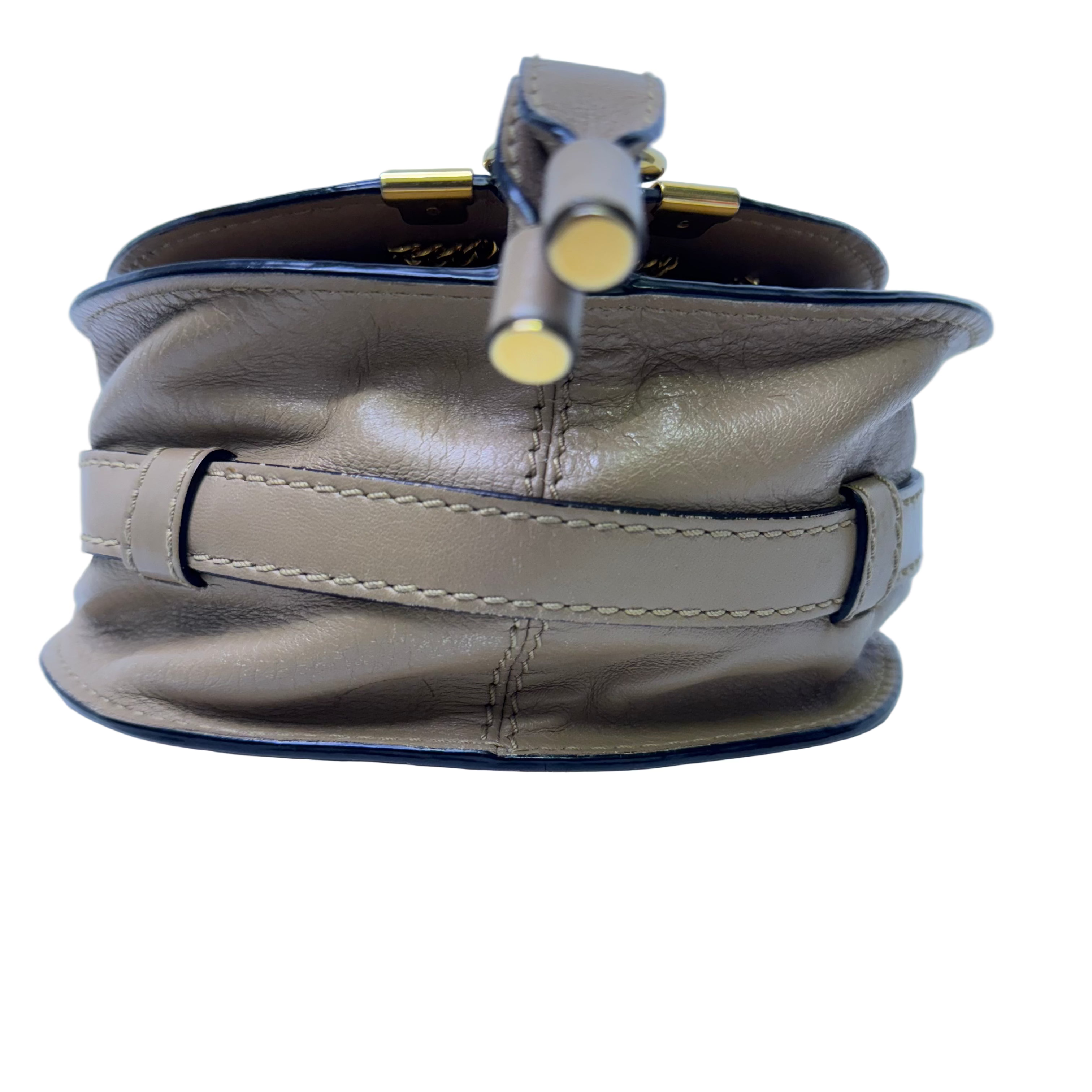 Chloé Marcie Saddle Crossbody Bag Leather Brown