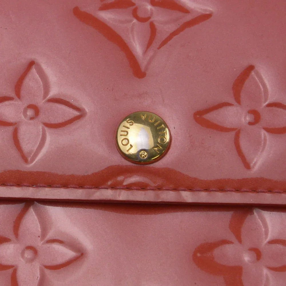 Louis Vuitton Vernis Monogram Sarah Long Wallet Red