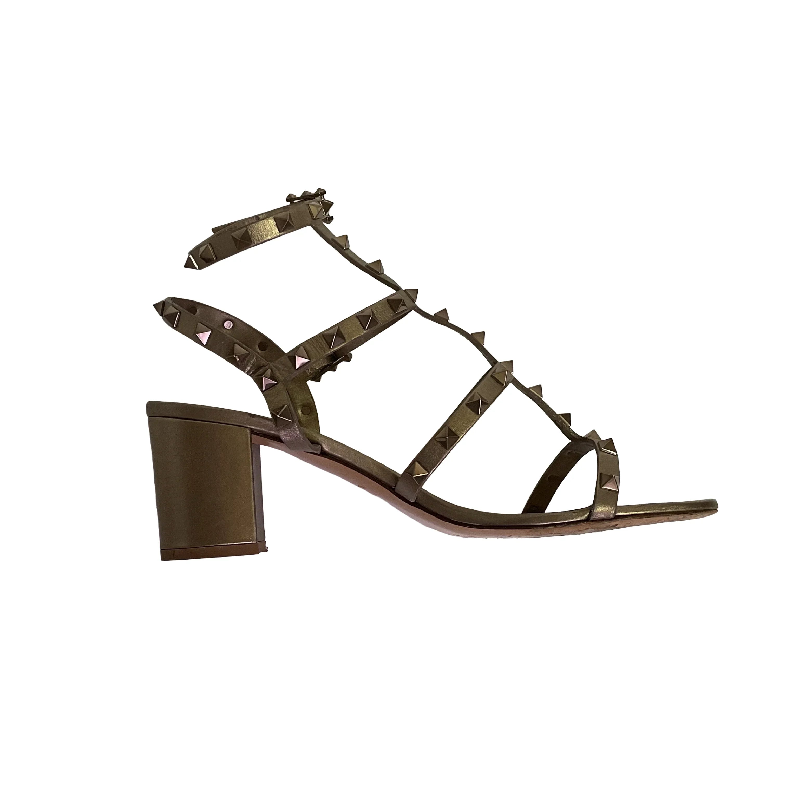 Valentino Rock Stud Heels Beige/Gold 41 - Lost Designer