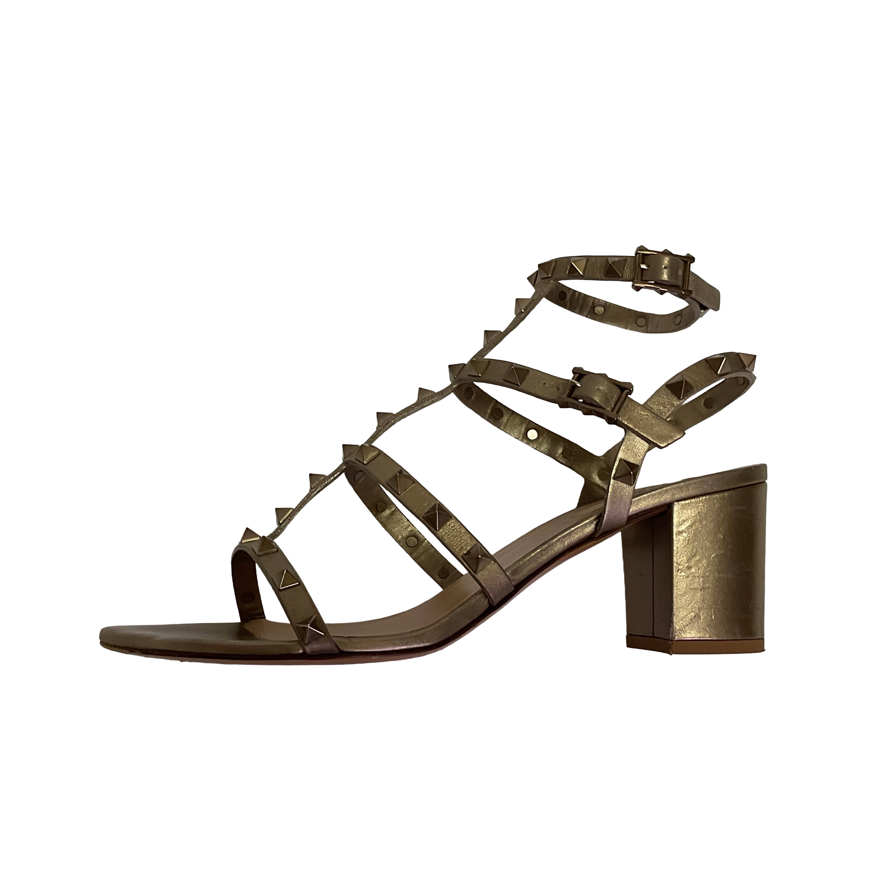 Valentino Rock Stud Heels Beige/Gold 41