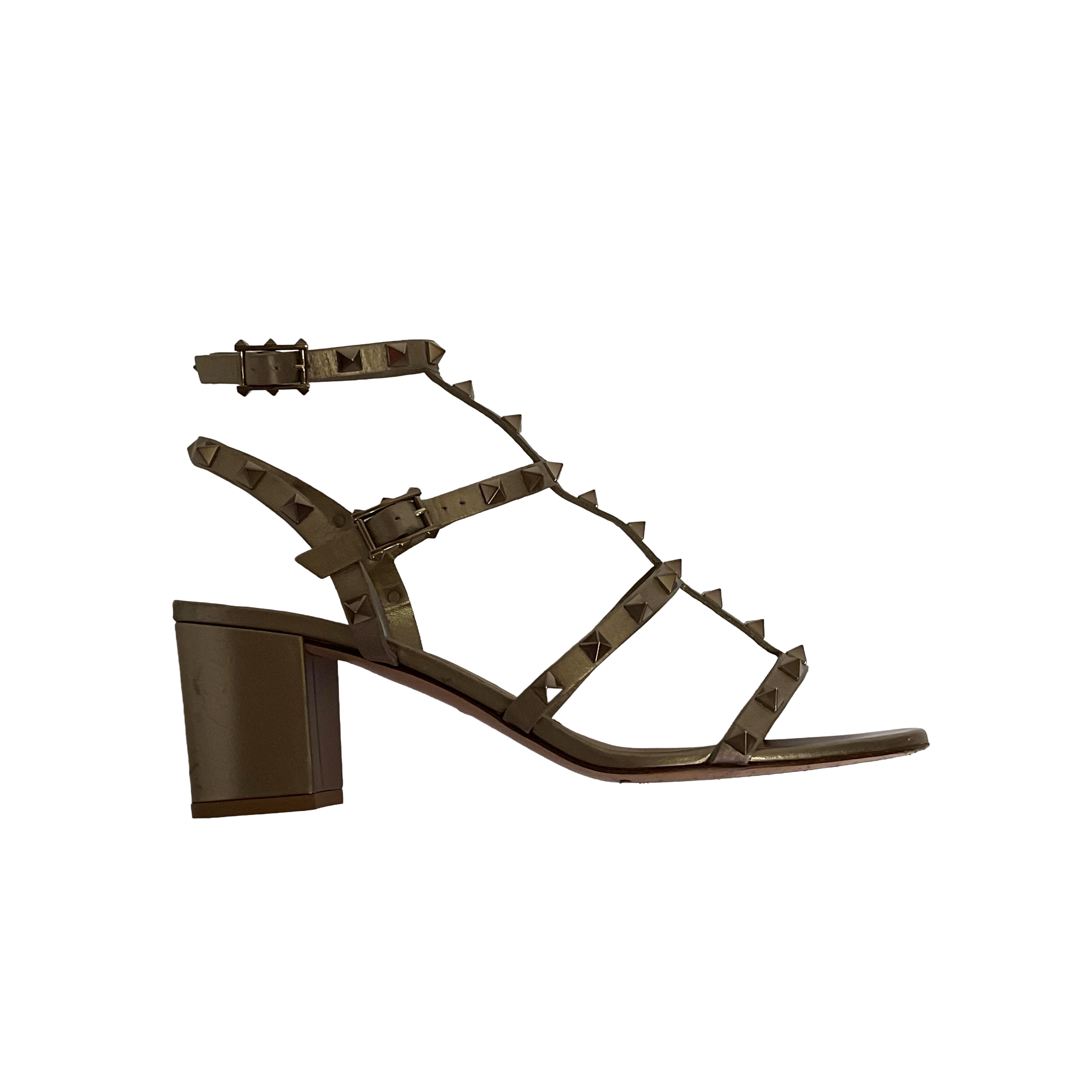 Valentino Rock Stud Heels Beige/Gold 41