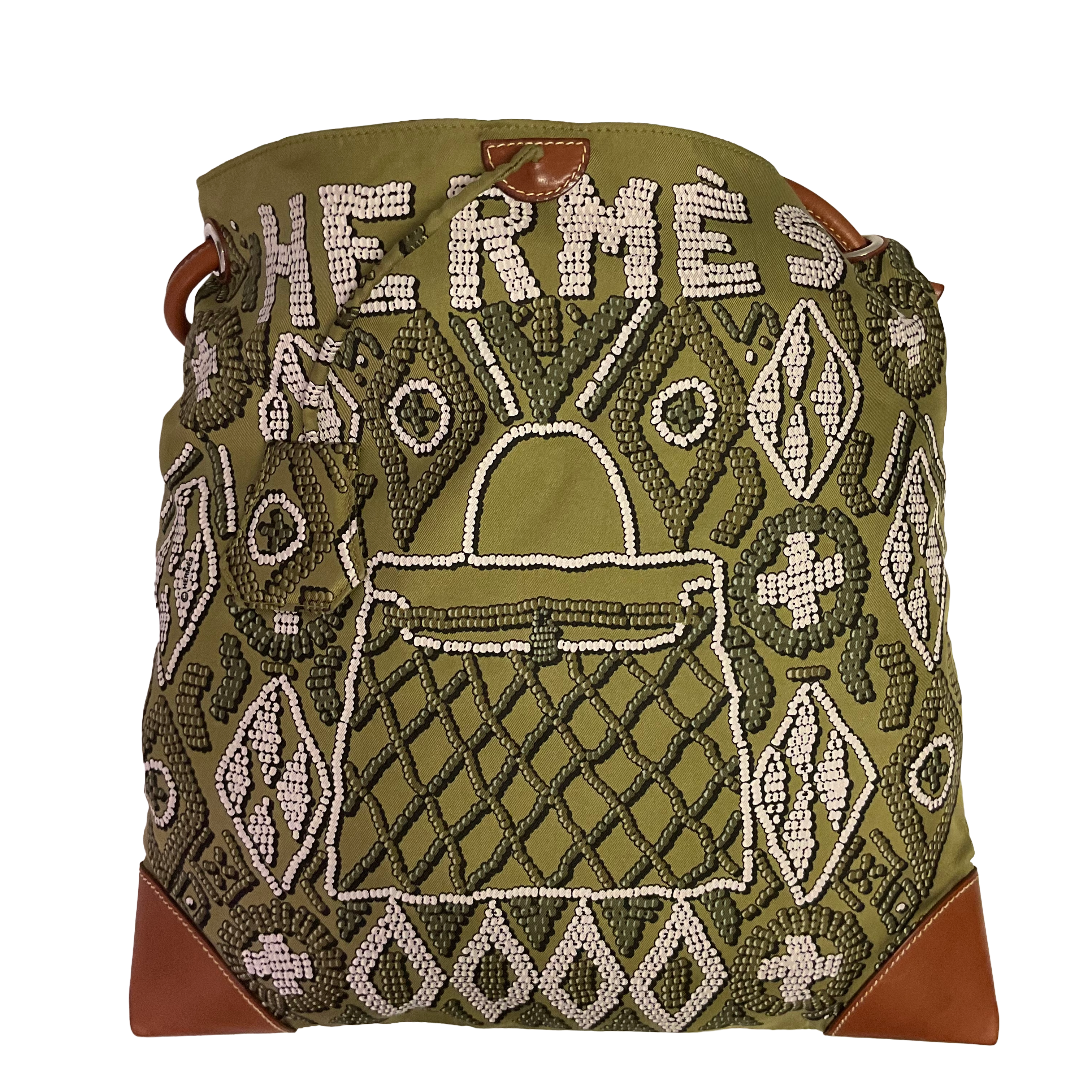 Hermés Silk City Crossbody Bag Green
