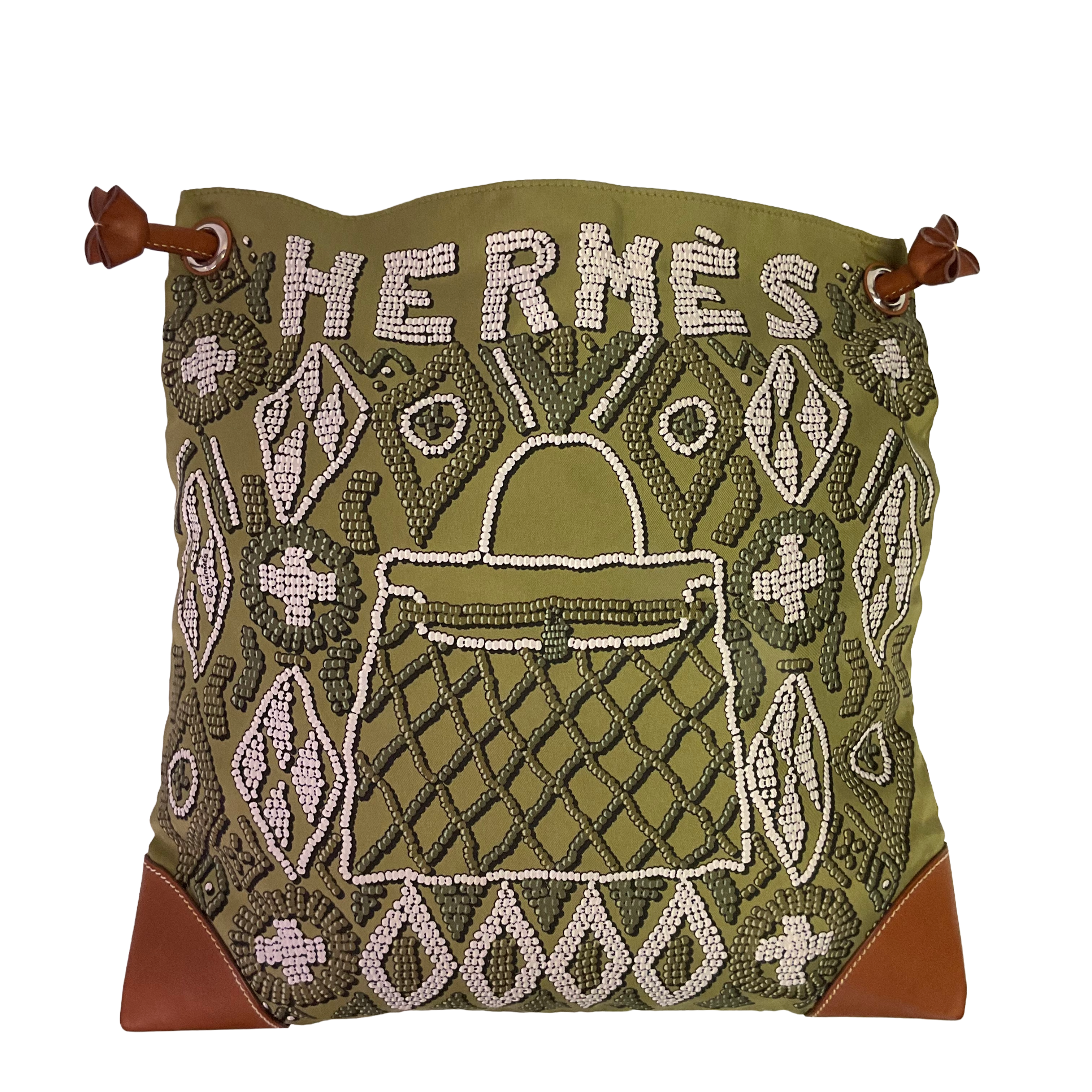 Hermés Silk City Crossbody Bag Green