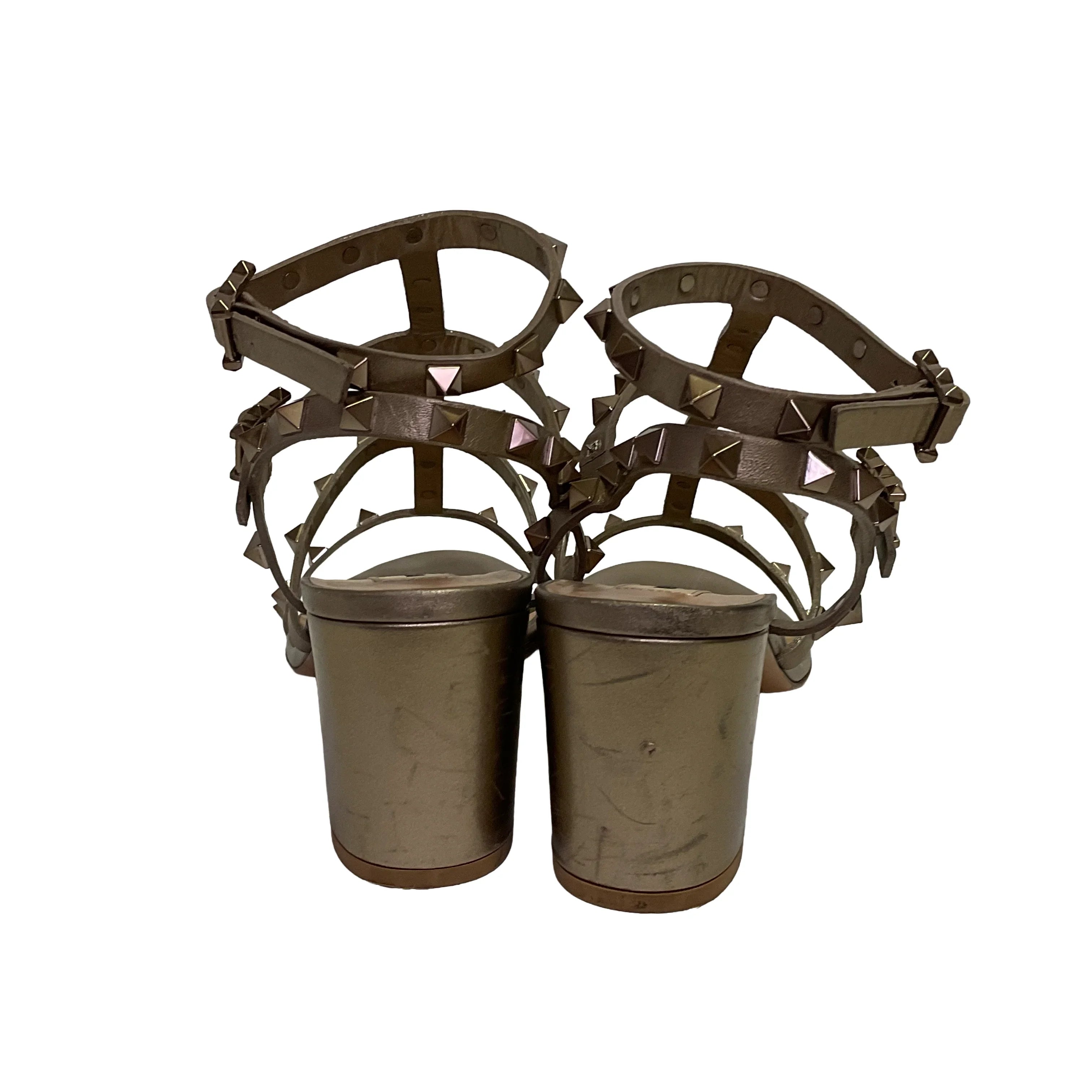 Valentino Rock Stud Heels Beige/Gold 41 - Lost Designer