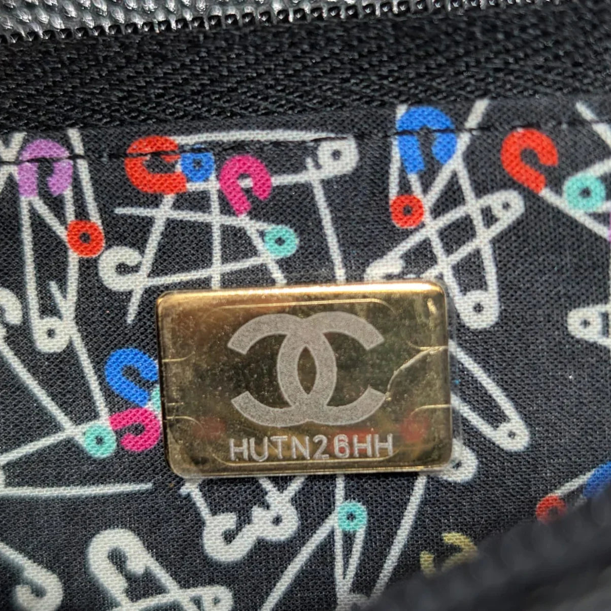 Chanel Caviar Quilted Wallet On Chain Microchip Shoulder Bag Black - Lost Designer