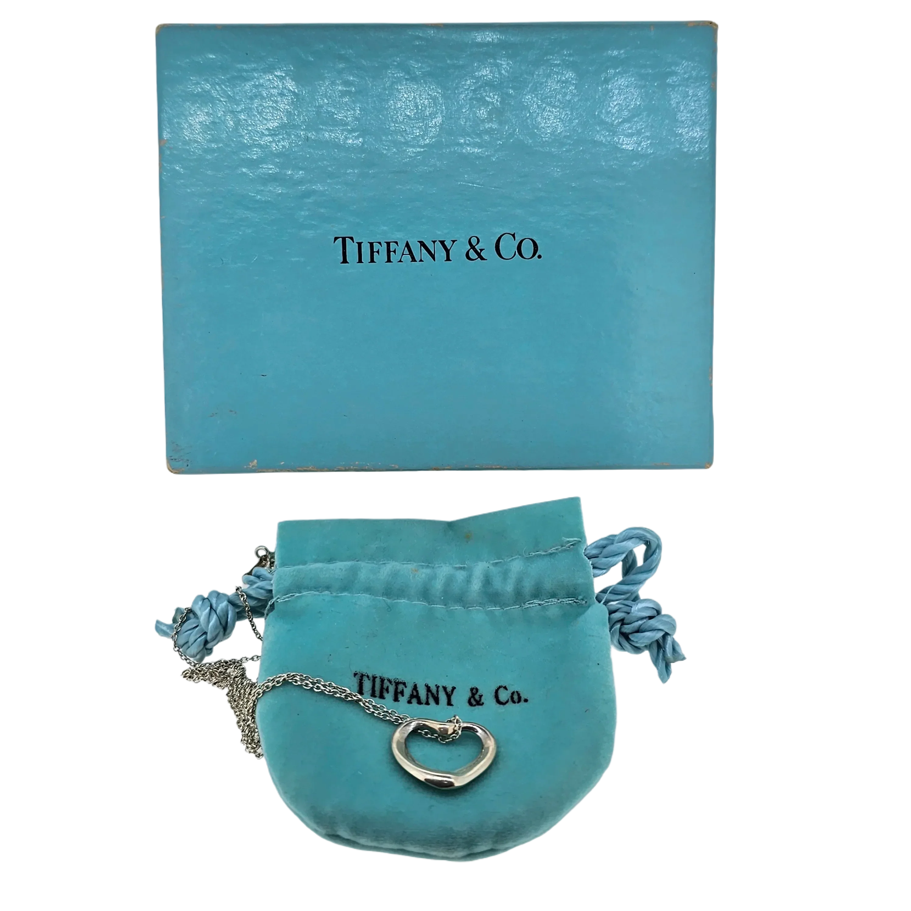 Tiffany & Co Elsa Peretti Small Heart Sterling Silver Necklace