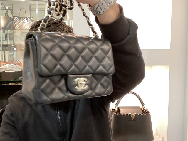 Chanel Classic Flap Mini Square Black 2026 GHW Microchipped